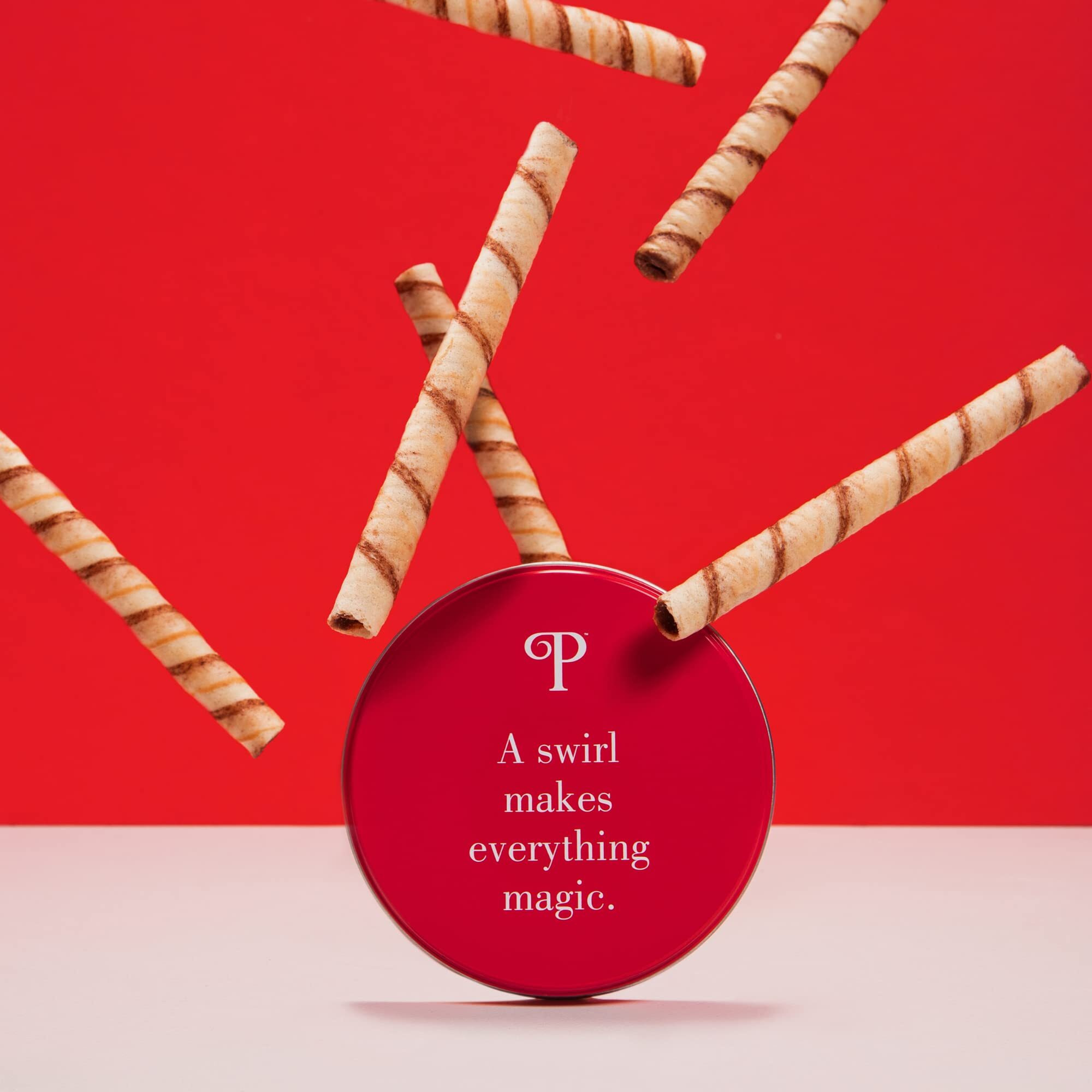 Pirouline Rolled Wafers - Dark Chocolate - Rolled Wafer Sticks, Crme Filled Wafers, Rolled Cookies For Coffee, Tea, Ice Cream, Snacks, Parties, Gifts, And More - 14.1Oz Tin 2Pk