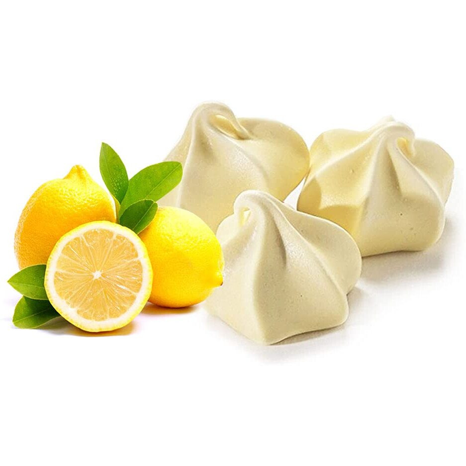 Krunchy Melts Original Meringue Cookies | Lemon Flavor | Only 80 Calories Per Serving | Fat Free, Gluten Free, Dairy Free (4 Oz)