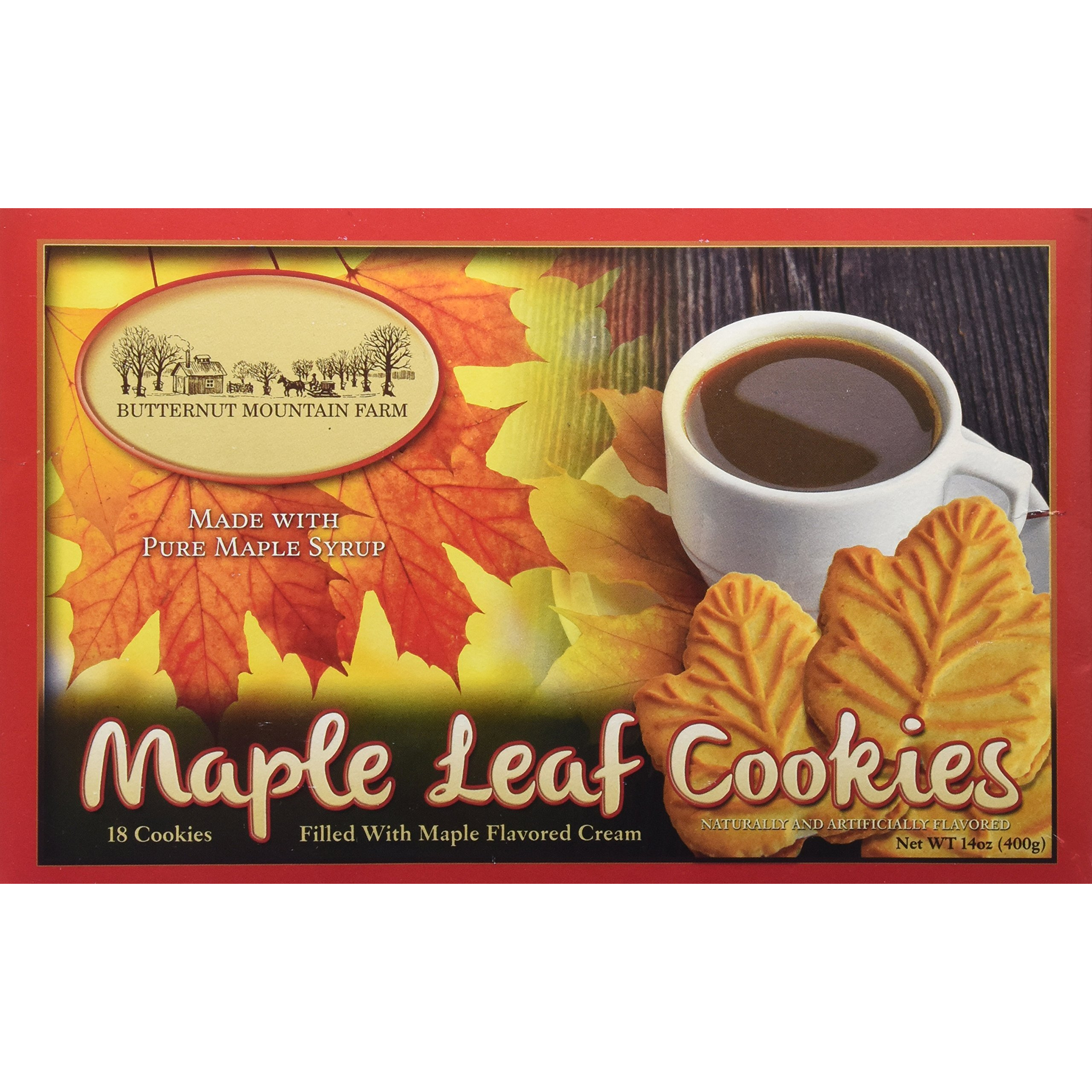 Butternut Mountain Farm Maple Leaf Cookies, 14Oz