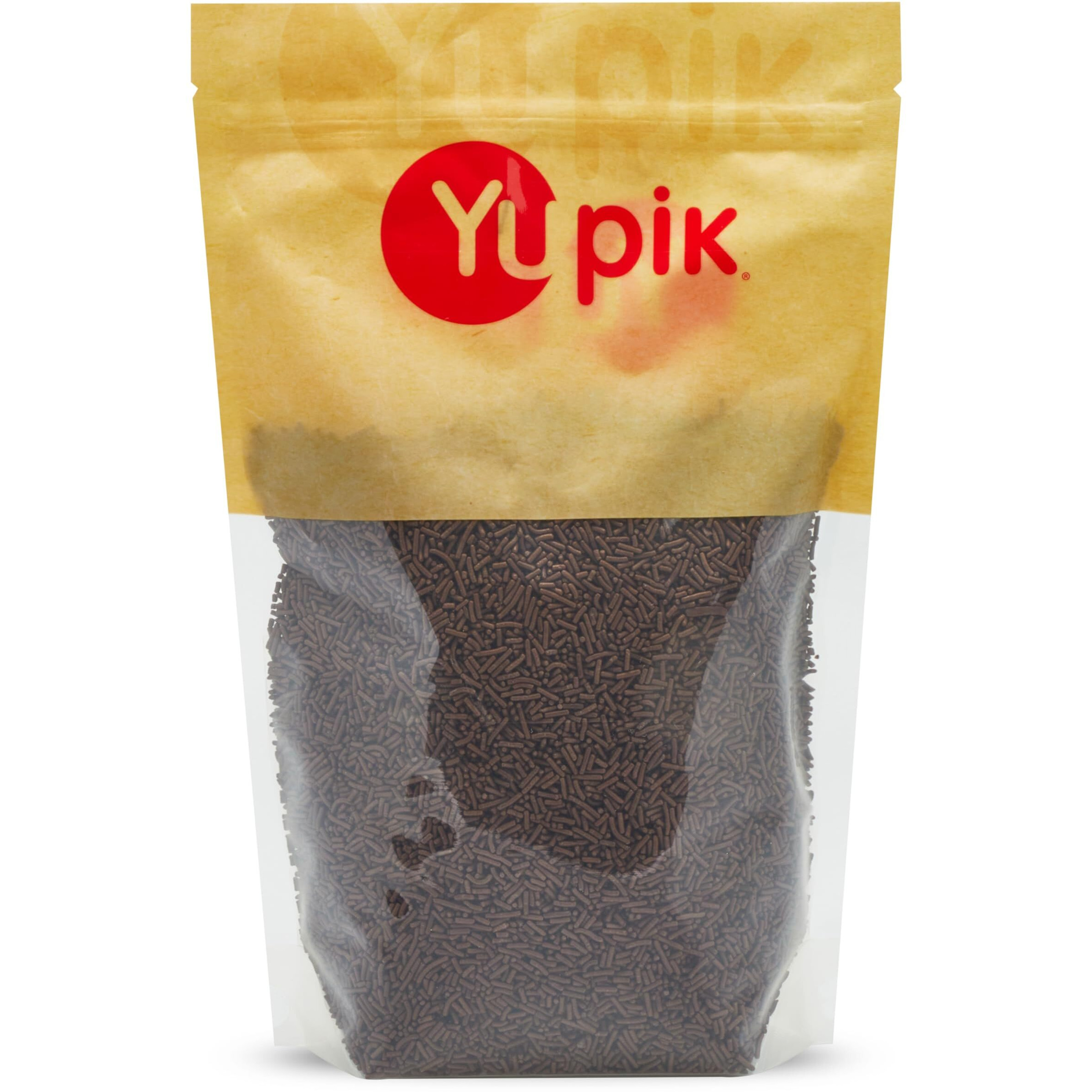 Yupik Oblong Chocolate Flavored Sprinkles, 2.2 Lb, Low Sugar, Cholesterol-Free, Sodium-Free, Kosher, Perfect For Baking And Decorating Ice Cream, Cakes, Cookies, Cupcakes, And Donuts