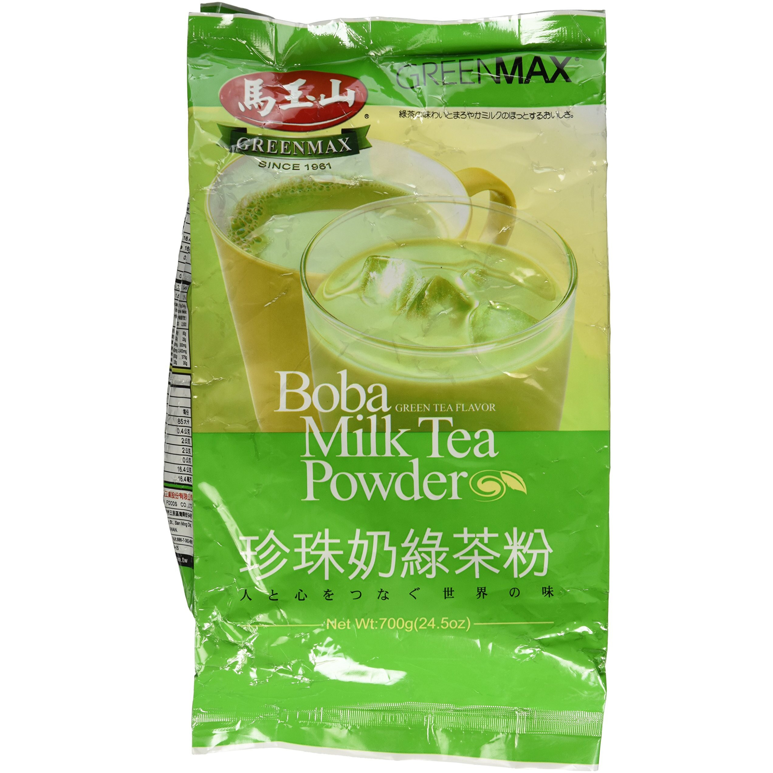 Greenmax, Greenmax Boba Milk Tea Powder Green Lg/Bag, 24.5 Ounce