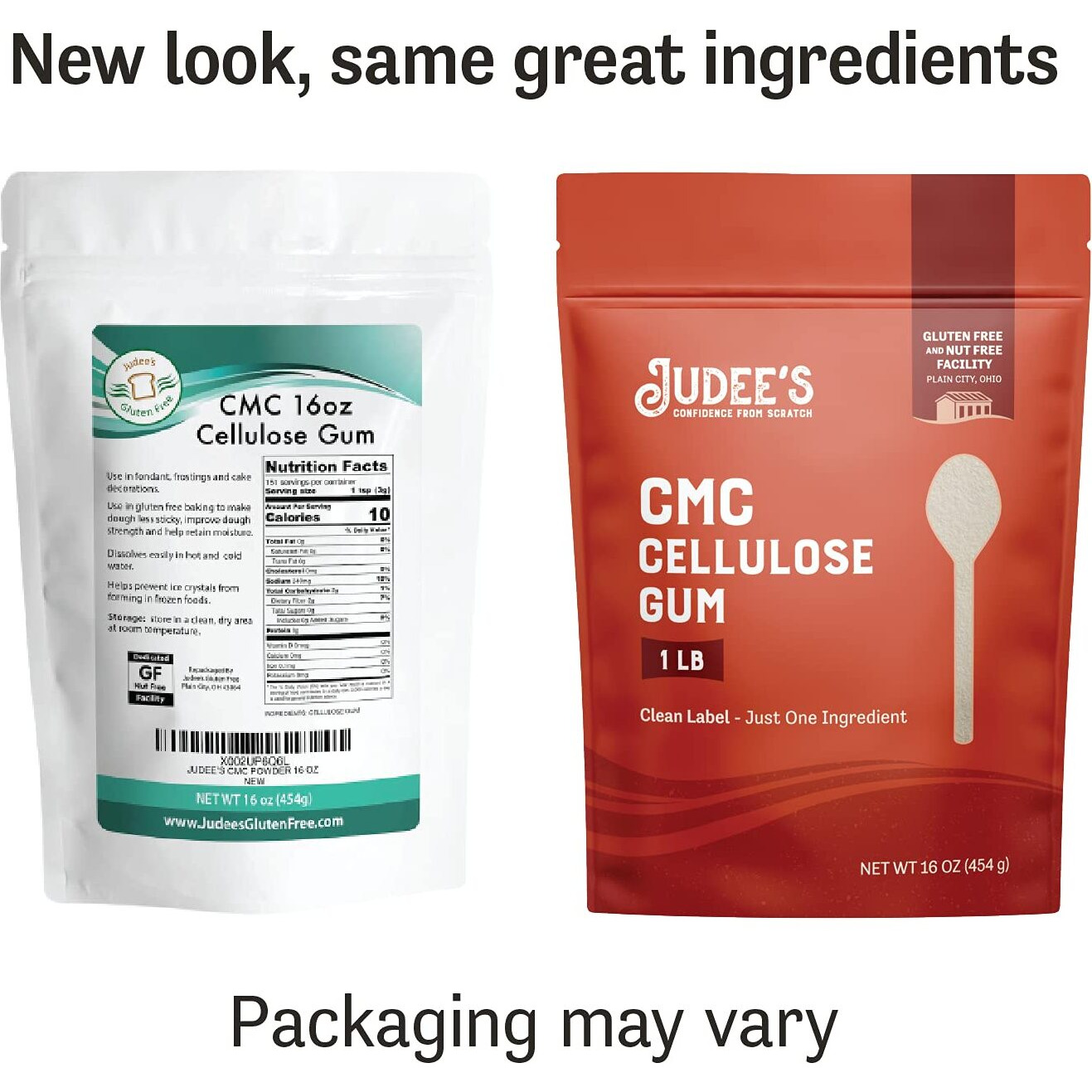 Judee's Premium Cmc Powder 1 Lb (16 Oz) - Use In Fondant, Frostings, And Cake Decorations - Improves Gluten Free Dough - Prevents Ice Crystals In Frozen Foods