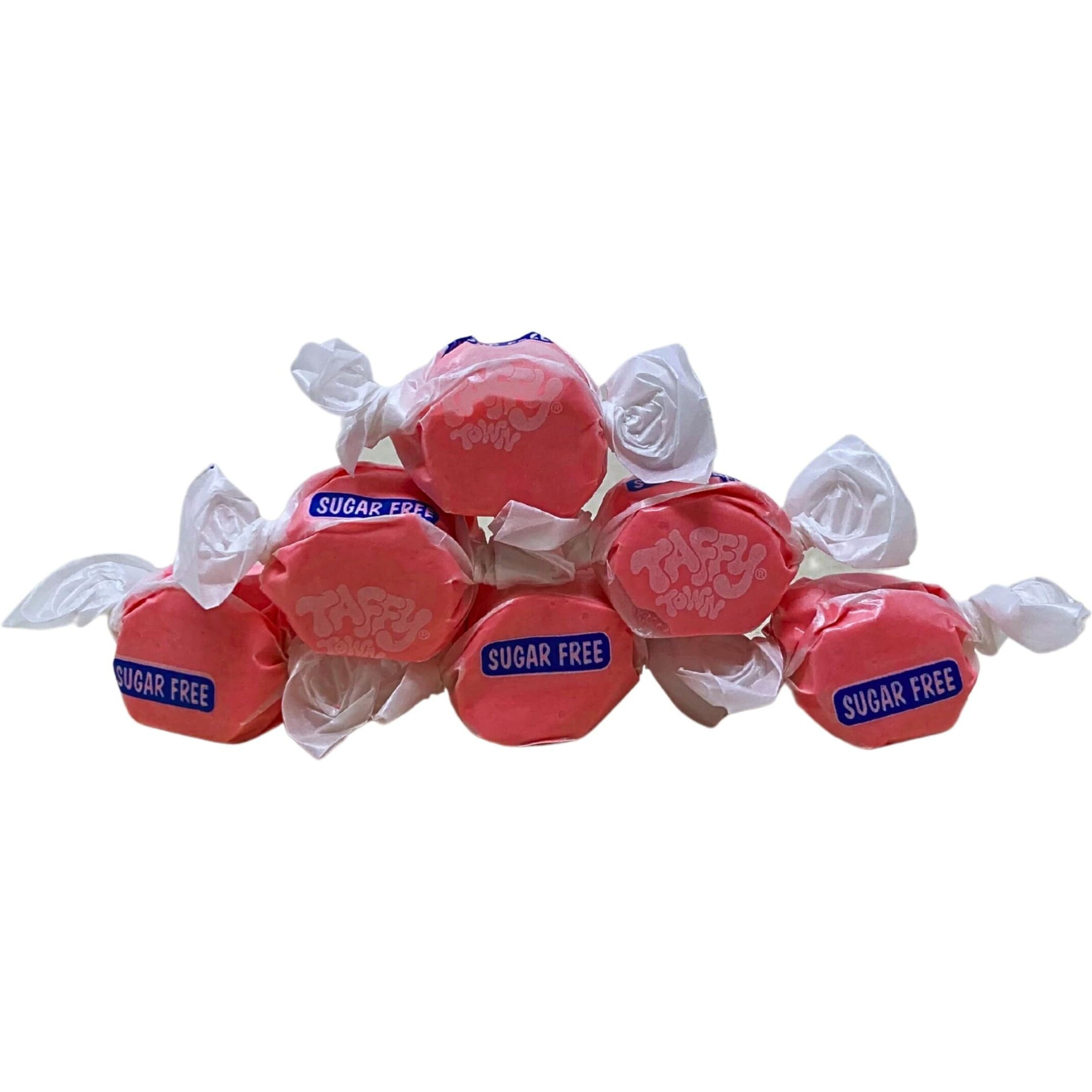 Sugar Free Strawberry Salt Water Taffy - 1Lb (16Oz) Bulk Bag Individually Wrapped Soft, Chewy, Nut Free, Gluten Free, Diabetic & Keto Friendly Gourmet Candy For Taffy Lovers