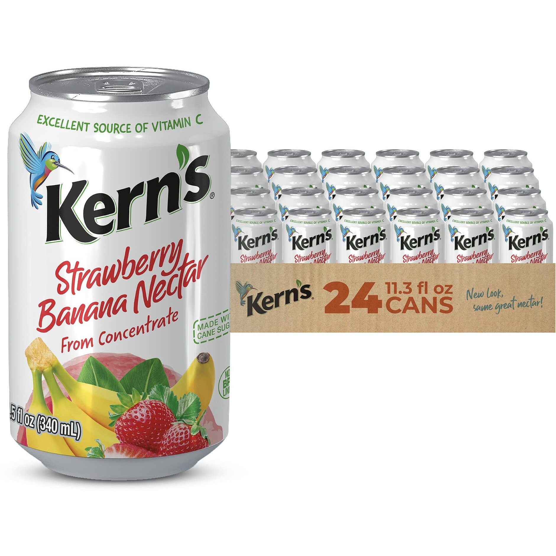 Kern's Strawberry-Banana Nectar, 11.3 Fl Oz (Pack Of 24)