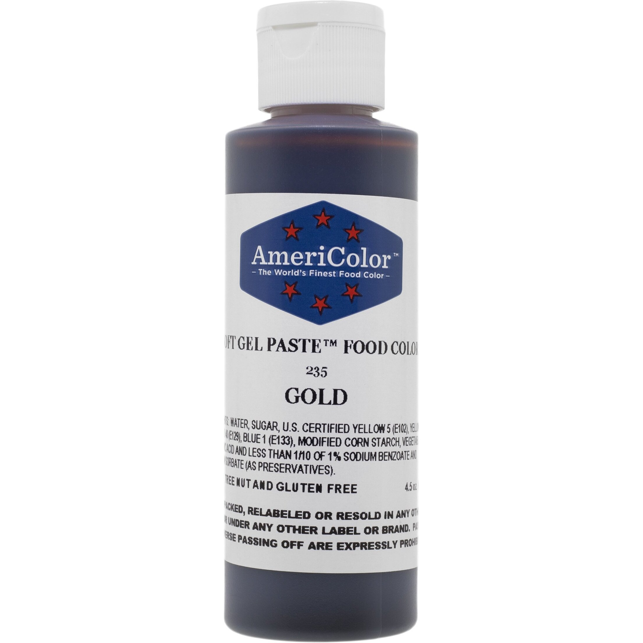 Americolor Soft Gel Paste Food Color, 4.5-Ounce, Gold