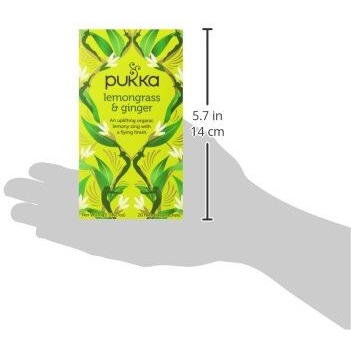 Pukka Herbal Teas Lemongrass And Ginger Caffeine Free, 20 Count