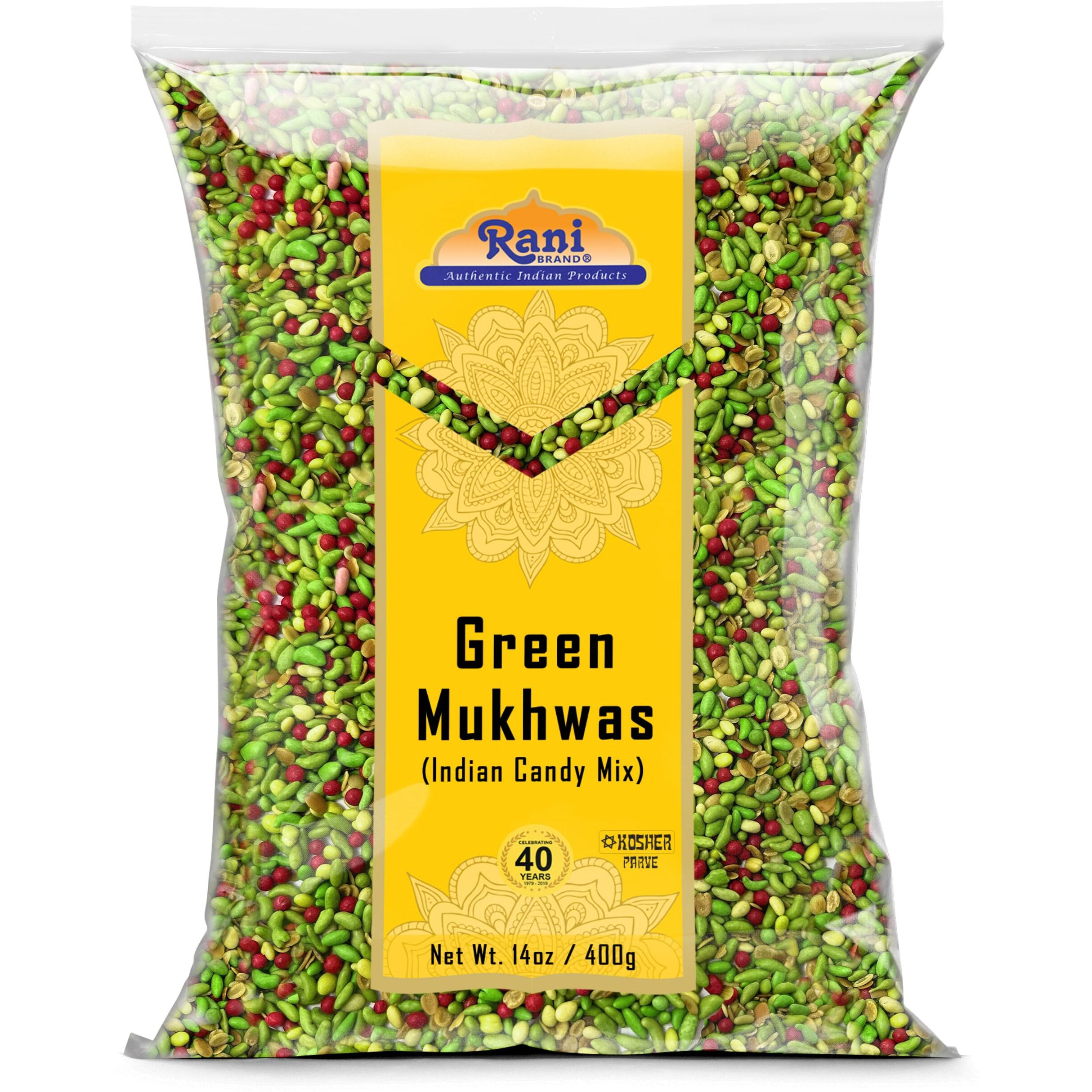 Rani Green Mukhwas (Special Digestive Treat) 14Oz (400G) ~ Vegan | Indian Candy Mouth Freshener | Kosher