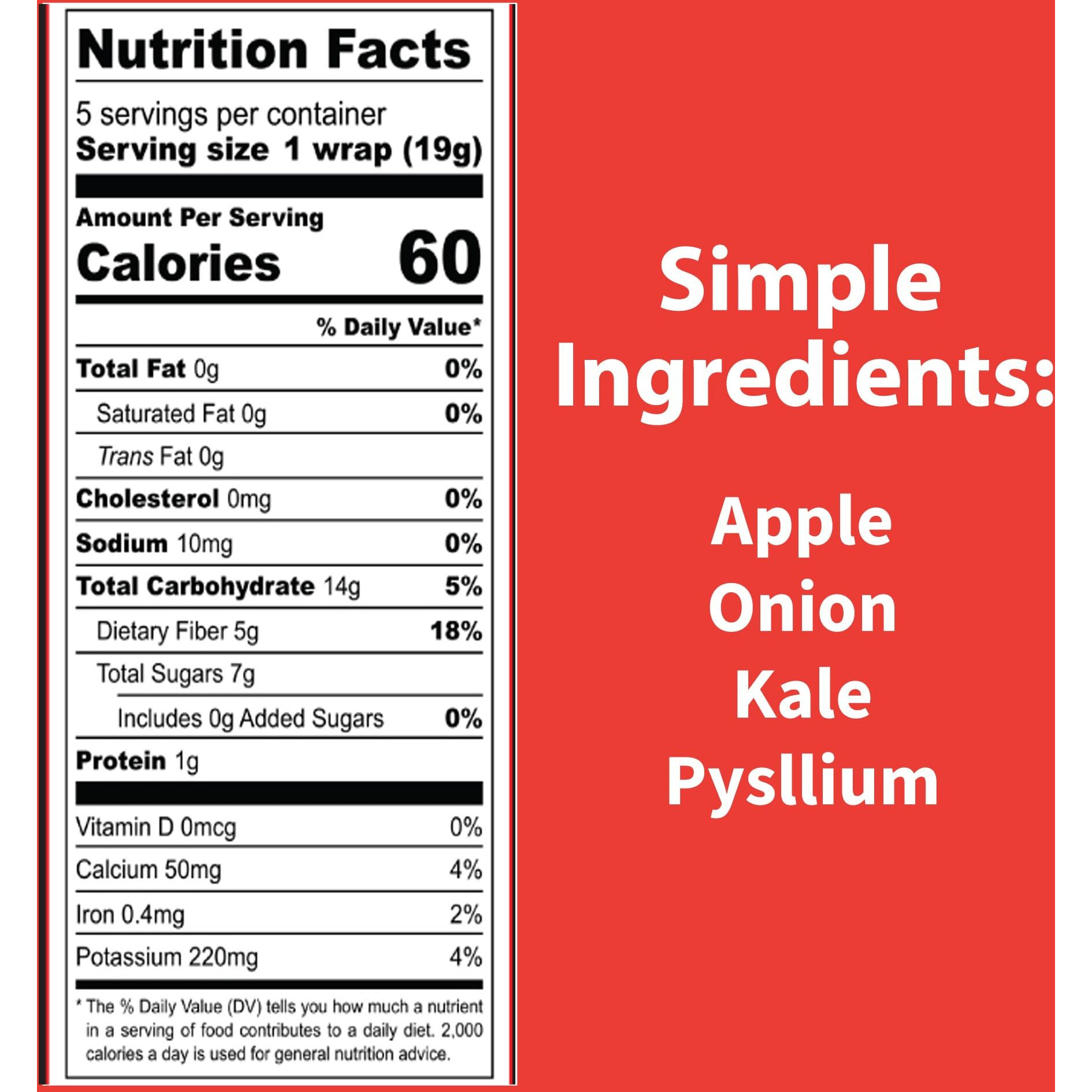 Raw Wraps, Gluten Free, Paleo, And Keto Friendly, Shelf Stable, 5 Wraps Per Pack , Vegan, Non-Gmo, No Added Salt Or Sugar, Yeast Free, Low Carb Tortilla Wraps, Kale Flavor