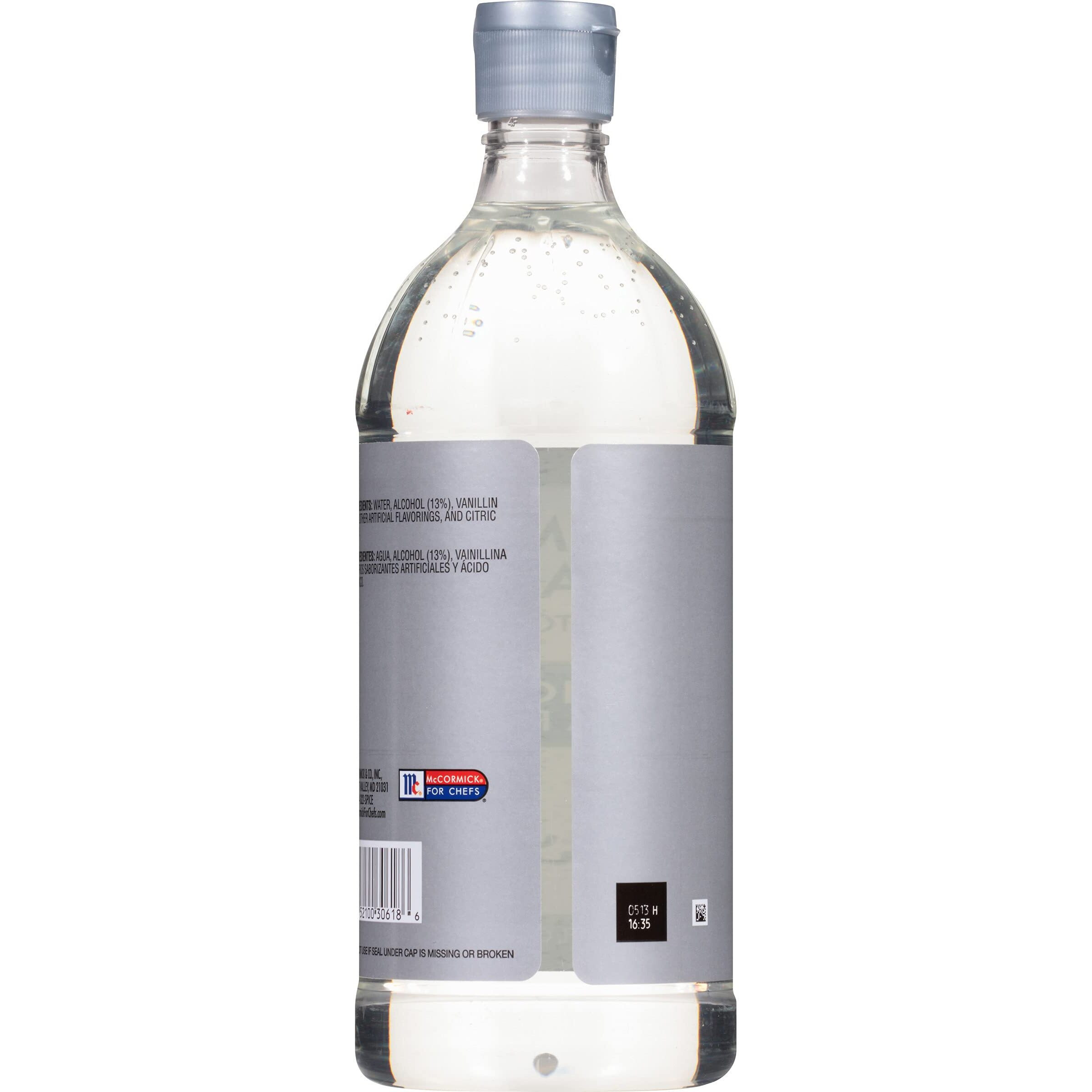 Mccormick Culinary Clear Imitation Vanilla Extract, 32 Fl Oz (Pack Of 6) - Six 32 Fluid Ounce Bottles Of Clear Vanilla Flavoring For Baking, Perfect In Baked Goods, Frostings, Custards And Desserts