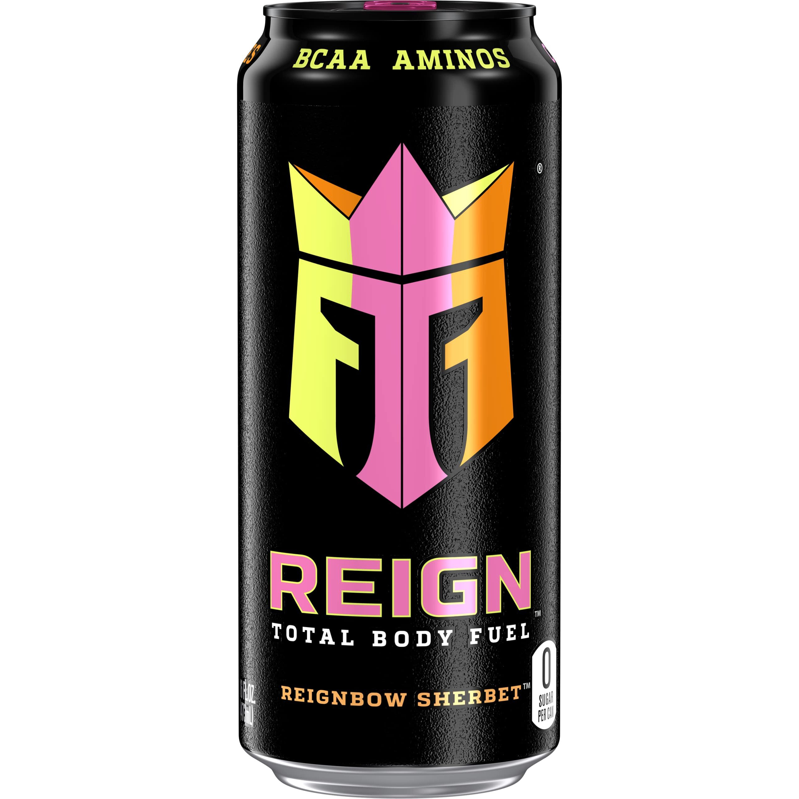 Reign Total Body Fuel, Reignbow Sherbet, Fitness & Performance Drink, 16 Fl Oz (Pack Of 12)