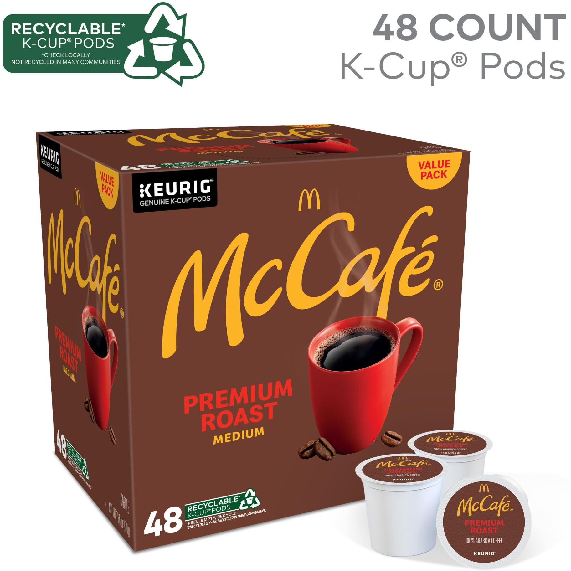 Mccafe Premium Roast, Single-Serve Keurig K-Cup Pods, Medium Roast Coffee Pods Pods, 48 Count