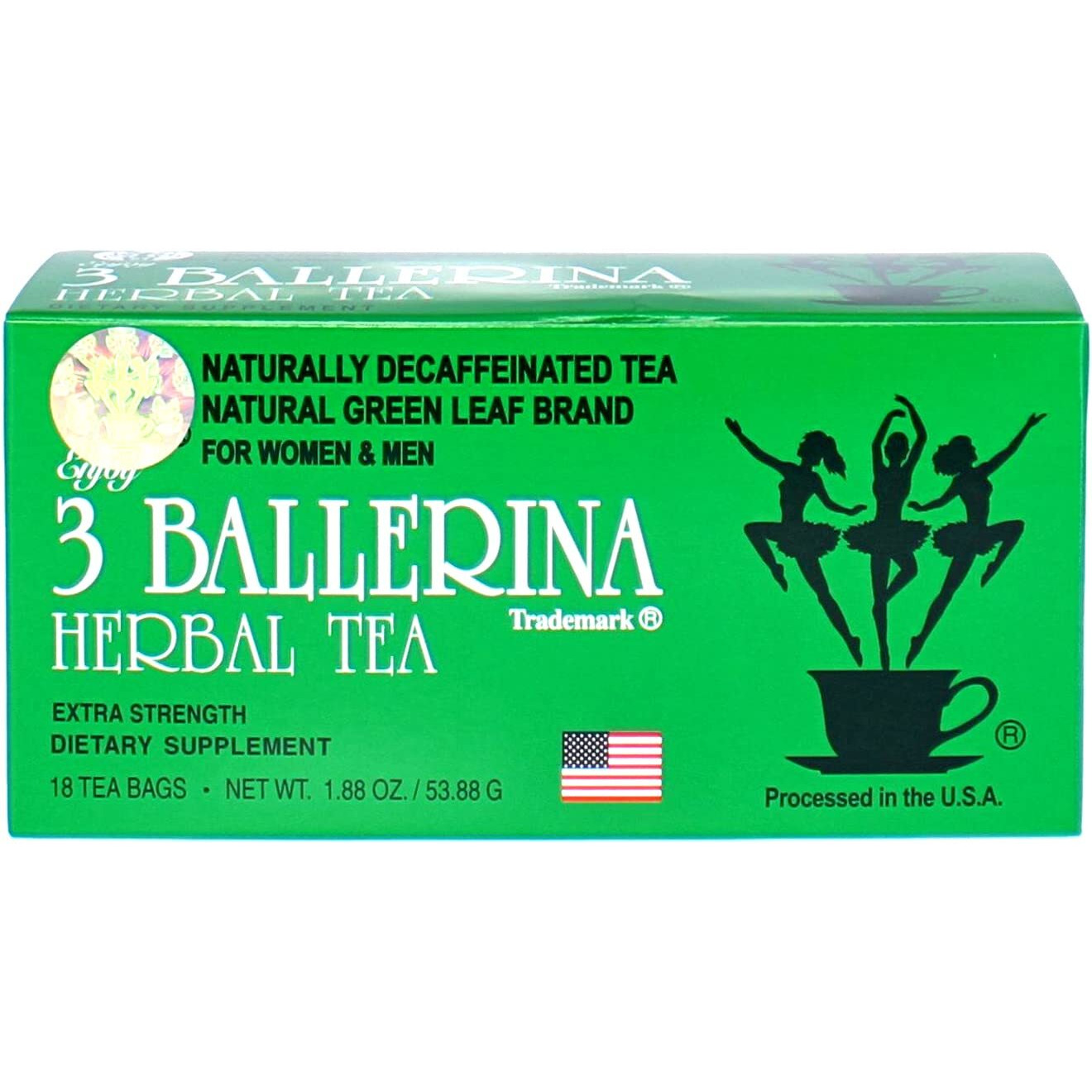 3 Ballerina Tea Dieters Extra Strength 18 Tea Bags, Drink, 36 Count, (Pack Of 2)