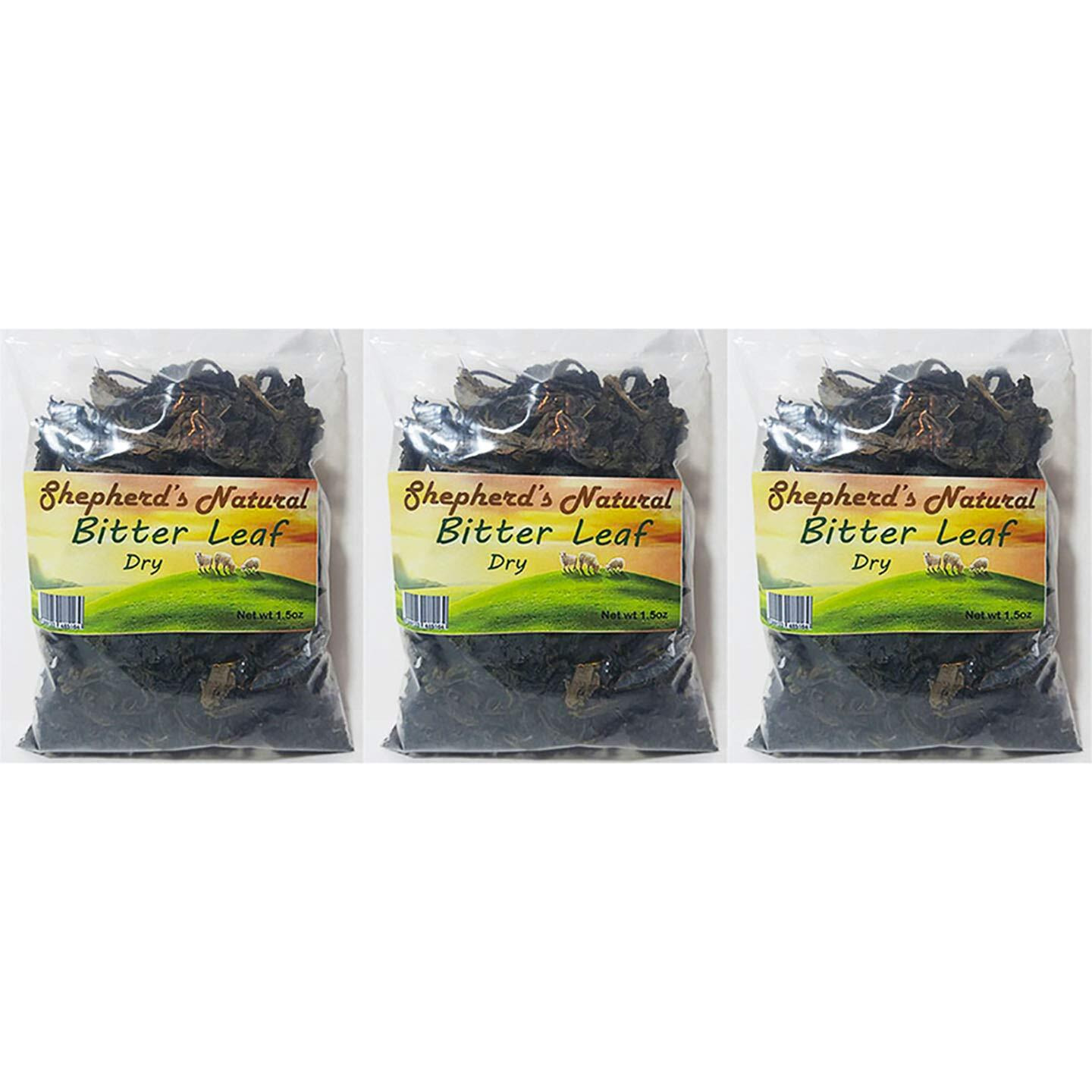 Bitter Leaf (Dry) By Hatf's Shepherd's Natural. Non Gmo. Sand Free 4.5 Oz / 128G (3 X1.5 Oz Bags)