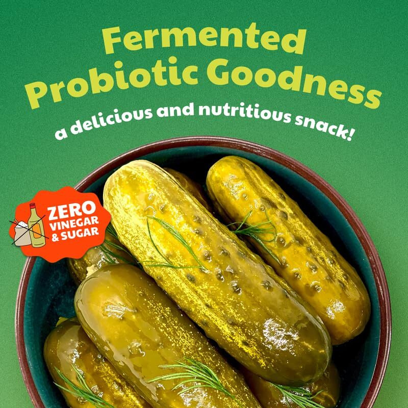 Olive My Pickle Fermented Dill Pickles - 192 Ounces | 6 Pack Bundle Of Probiotic Pickles Kosher Dill And Brine With Digestive Enzymes For Gut Health - Kosher Pickles 32 Oz Per Bag