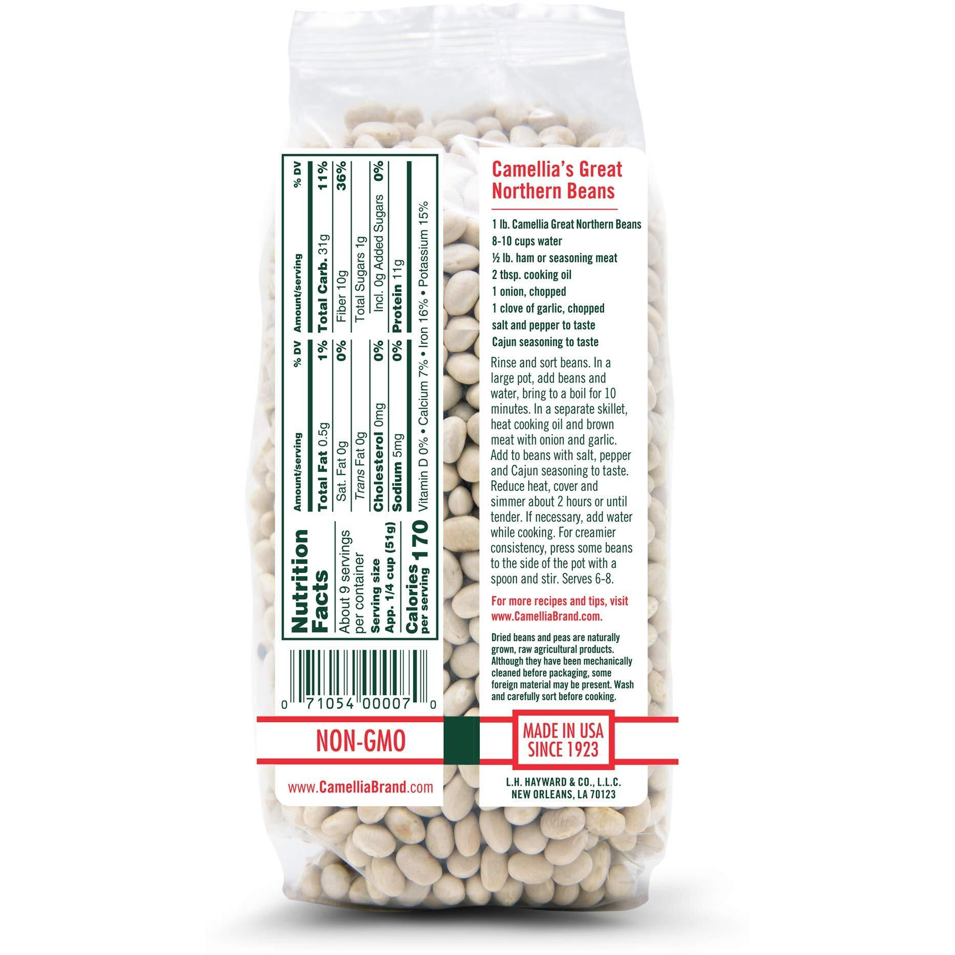 Camellia Brand Dried Great Northern Beans 1 Pound (Pack Of 12)