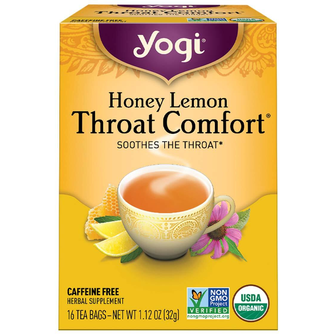 Yogi Tea, Honey Lemon Throat Comfort, 16 Count