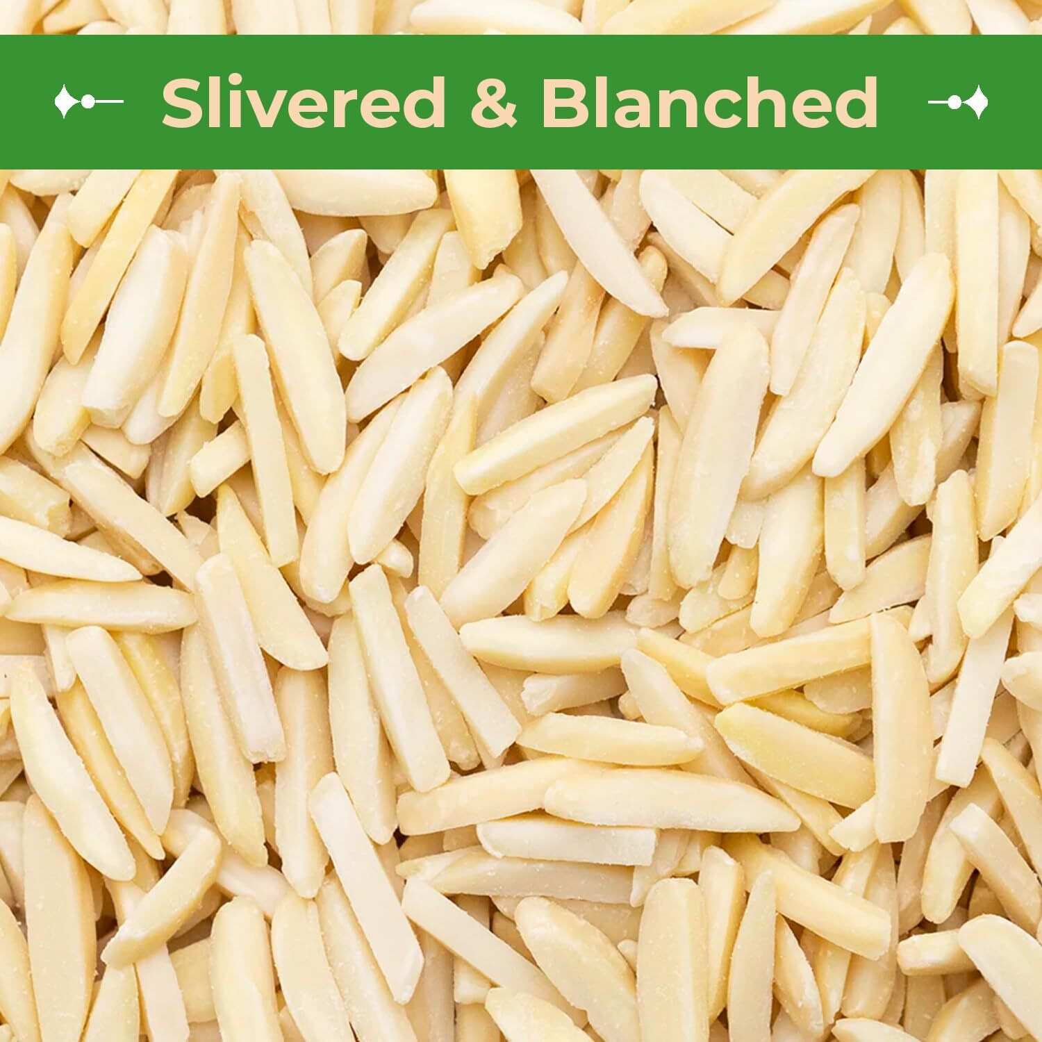 Sincerely Nuts - Raw Blanched Slivered Almonds | 2 Lb. Bag | Delicious Guilt Free Snack | Low Calorie, Vegan, Gluten Free | Gourmet Kosher Food | Source Of Fiber, Protein, Vitamins And Minerals