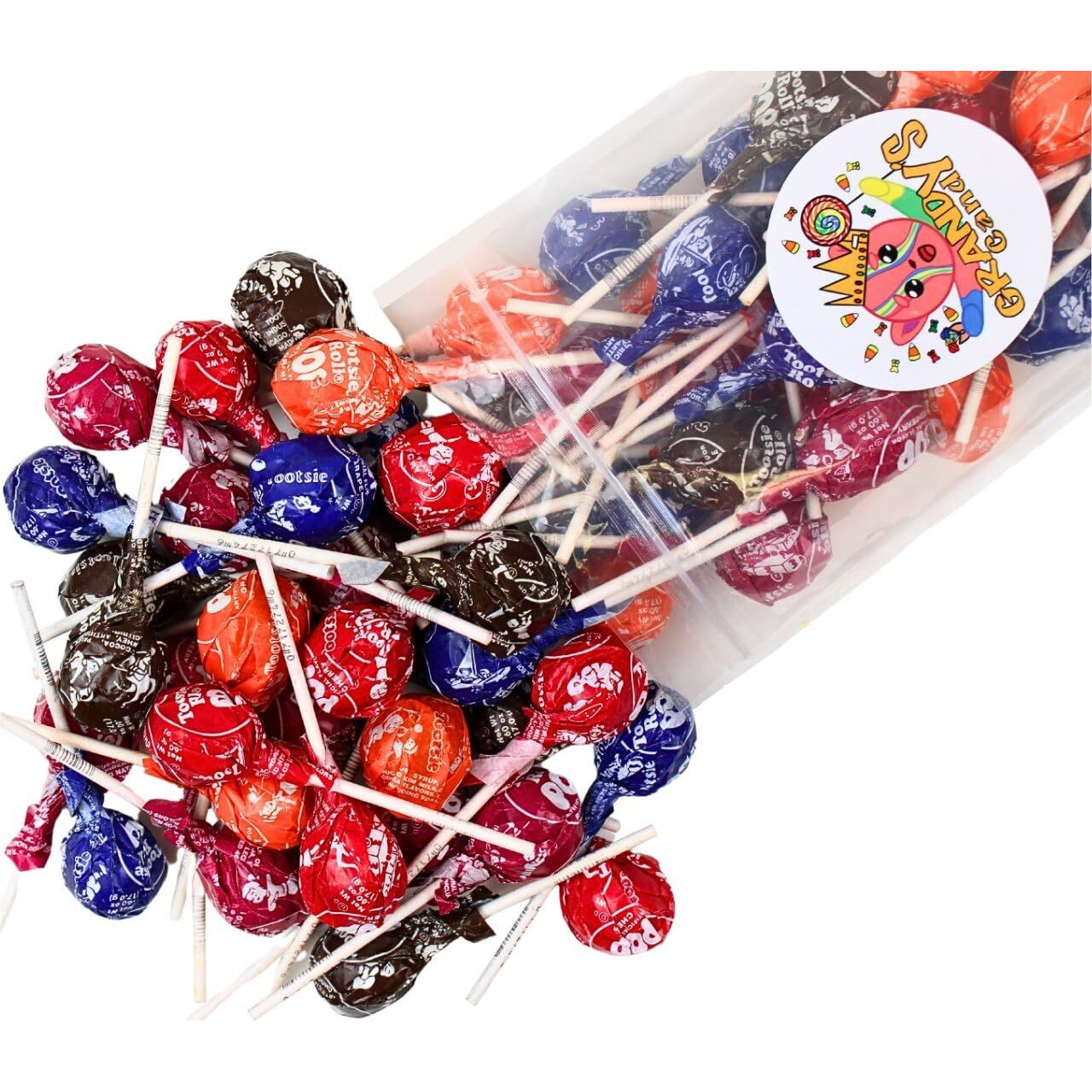 Assorted Fruit Flavored Tootsie Roll Pops- America's Favorite Lollipop With Chocolately Center- Classic, Bulk Sizes, Variety Pack (2 Pound)