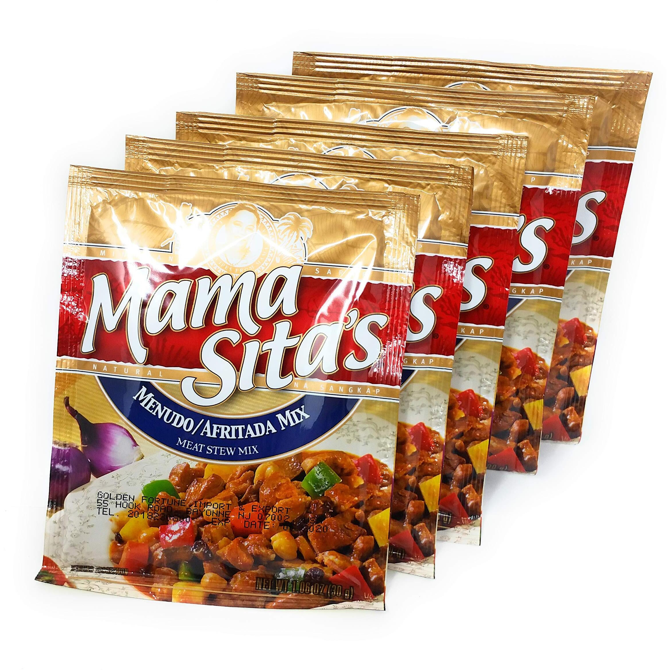 Mama Sita's Menudo/Afritada Meat Stew Mix, Five(5) Pack, 1.06 Oz(30G)