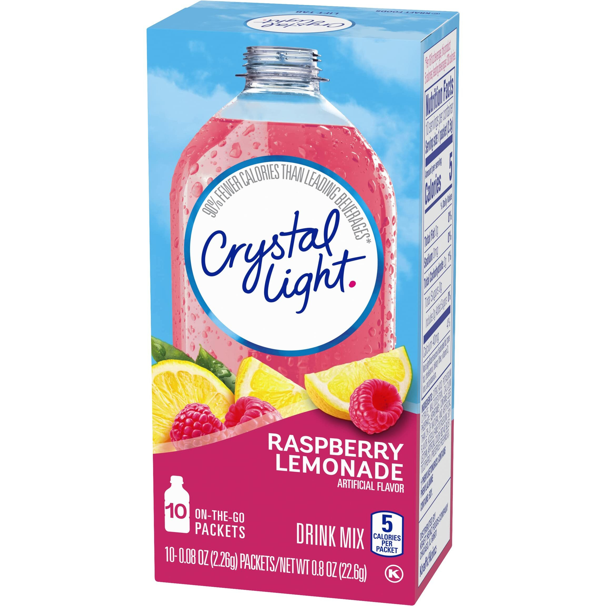 Crystal+Light+On+The+Go+Raspberry+Lemonade+Drink+Mix%2C+10-Packet+Box+(Pack+Of+9)