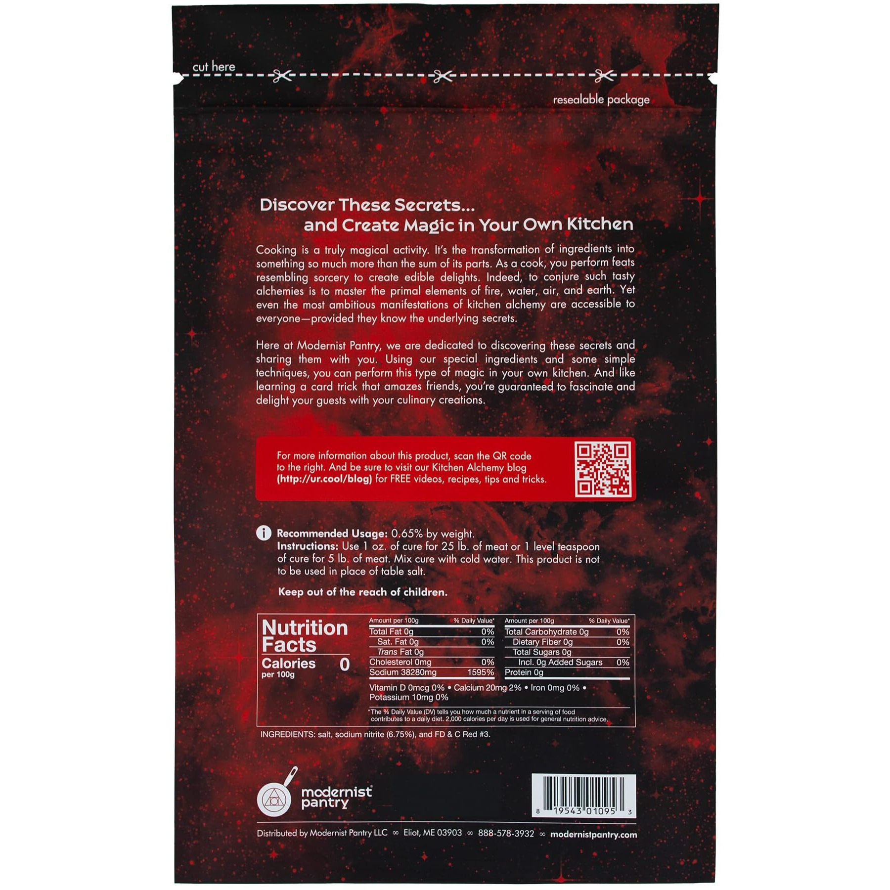 Pure Prague Powder 1 [Aka Insta Cure 1, Dq Pink Curing Salt, Sel Rose]  Non-Gmo Gluten-Free Ou Kosher Certified - 400G/14Oz