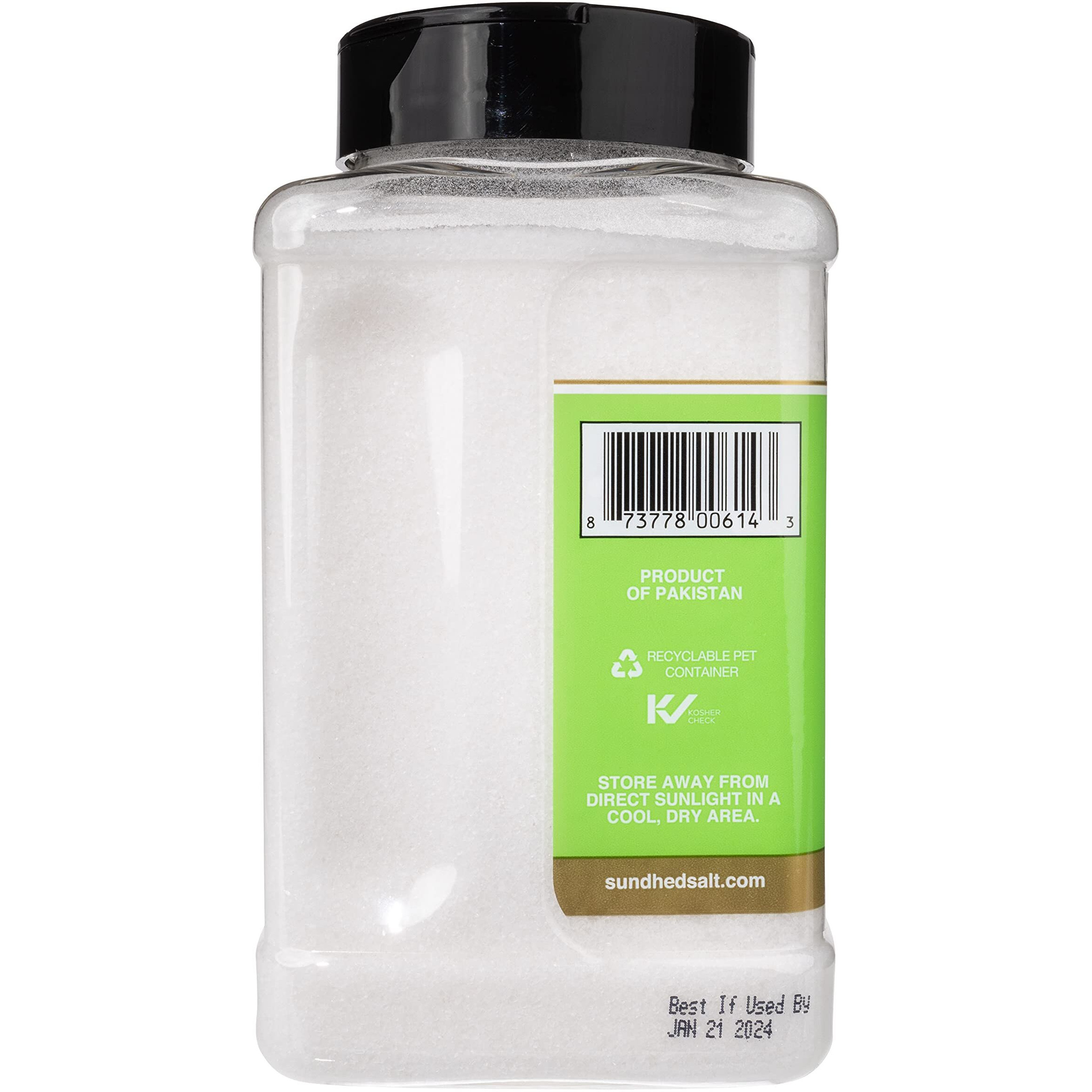 Sundhed Natural White Rock Salt (Fine) In Refill | 750 Grams (26.45 Oz) | Gourmet Seasoning Salt | Real And Natural Iodized Table Salt | Keto Friendly And Kosher Certified No Additives