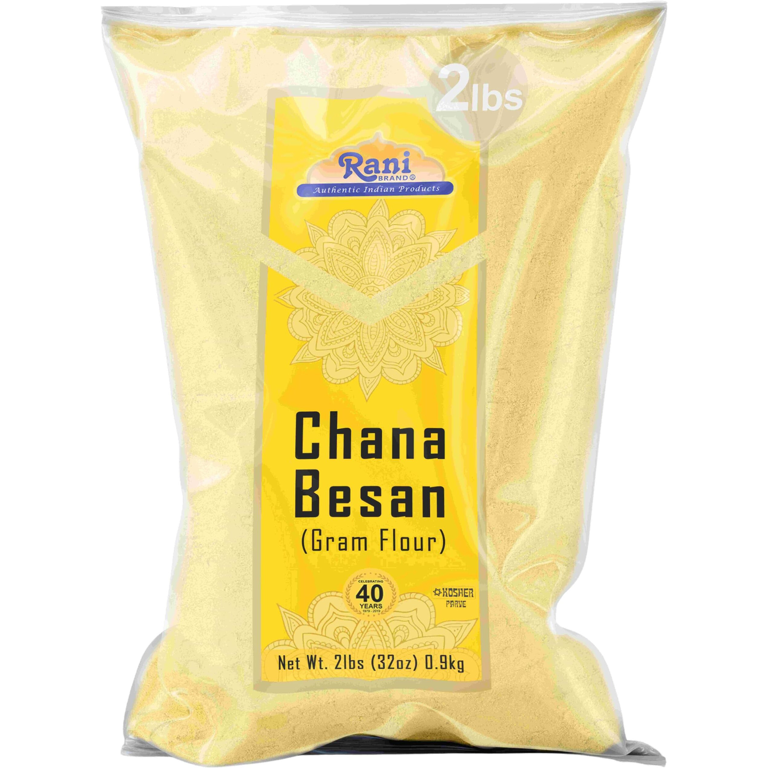 Rani Chana Besan (Chickpeas Flour, Gram) 32Oz (2Lbs) 908G ~ All Natural | Vegan | Gluten Friendly | Non-Gmo | Kosher | Indian Origin