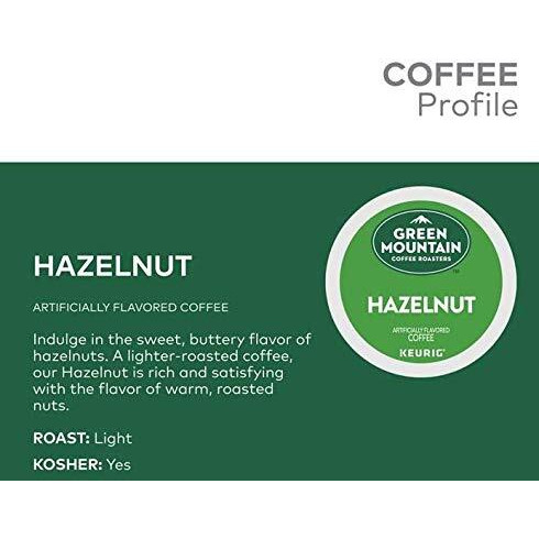Green Mountain Coffee Hazelnut, K-Cups For Keurig Brewers, 24-Count Boxes (Pack Of 2)