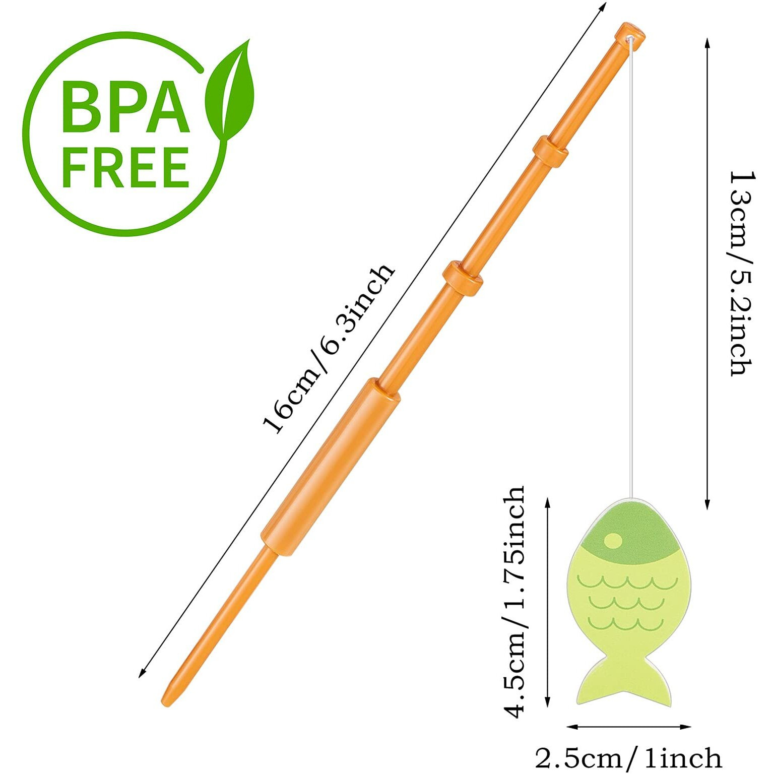 Boao 20 Pieces Mini Fish Pole Decoration Little Fisherman Fishing Pole Picks Mini Cupcake Picks For Birthday Party Tropical Party Appetizer Cake Decoration