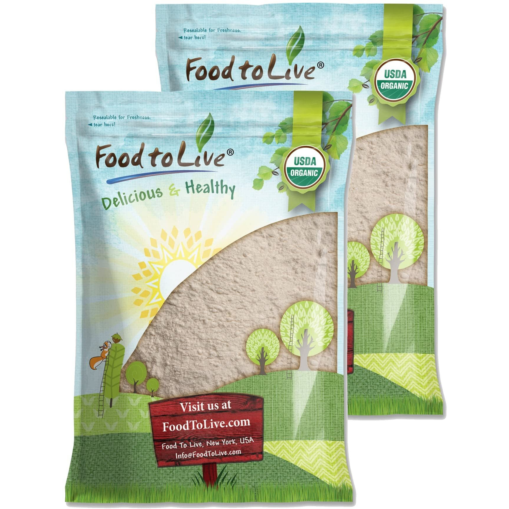 Food To Live Organic Spelt Flour, 16 Pounds - Whole Grain, Non-Gmo, Kosher, Vegan, Bulk, Great For Baking Bread, Product Of The Usa
