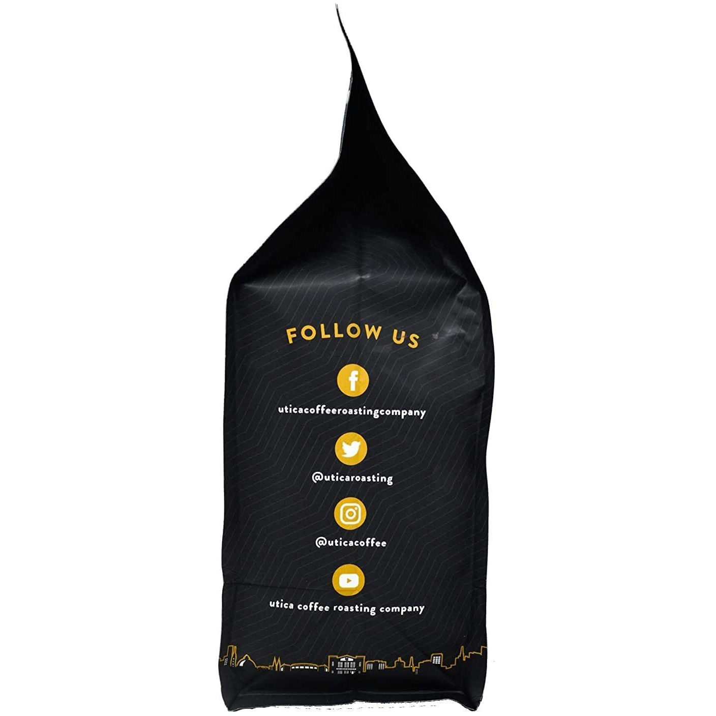 Utica Coffee Roasting Co. Cannoli | Specialty Flavored Medium Roast Ground Coffee | 16 Oz Reclosable Bag