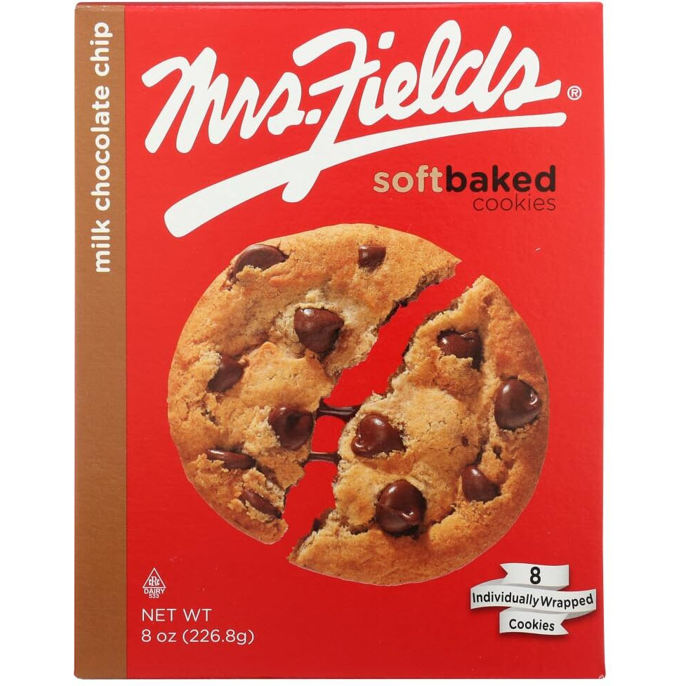 Mrs. Fields Milk Chocolate Chip Cookies, 8 Ounce
