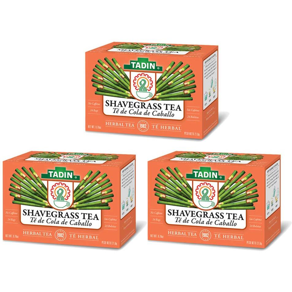 Tadin Shavegrass Herbal Tea. Caffeine Free. 24 Tea Bags. 0.84 Oz. Pack Of 3