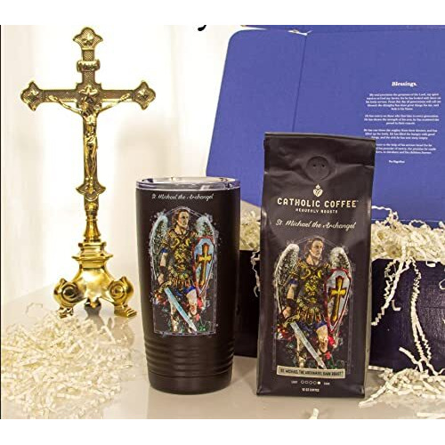 St. Michael The Archangel (Whole Bean) Dark Roast Arabica Coffee 12 Ounces, Ethically Sourced From Honduras And Made By A Family Owned Business In America.