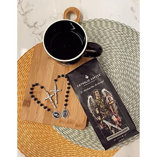 St. Michael The Archangel (Whole Bean) Dark Roast Arabica Coffee 12 Ounces, Ethically Sourced From Honduras And Made By A Family Owned Business In America.