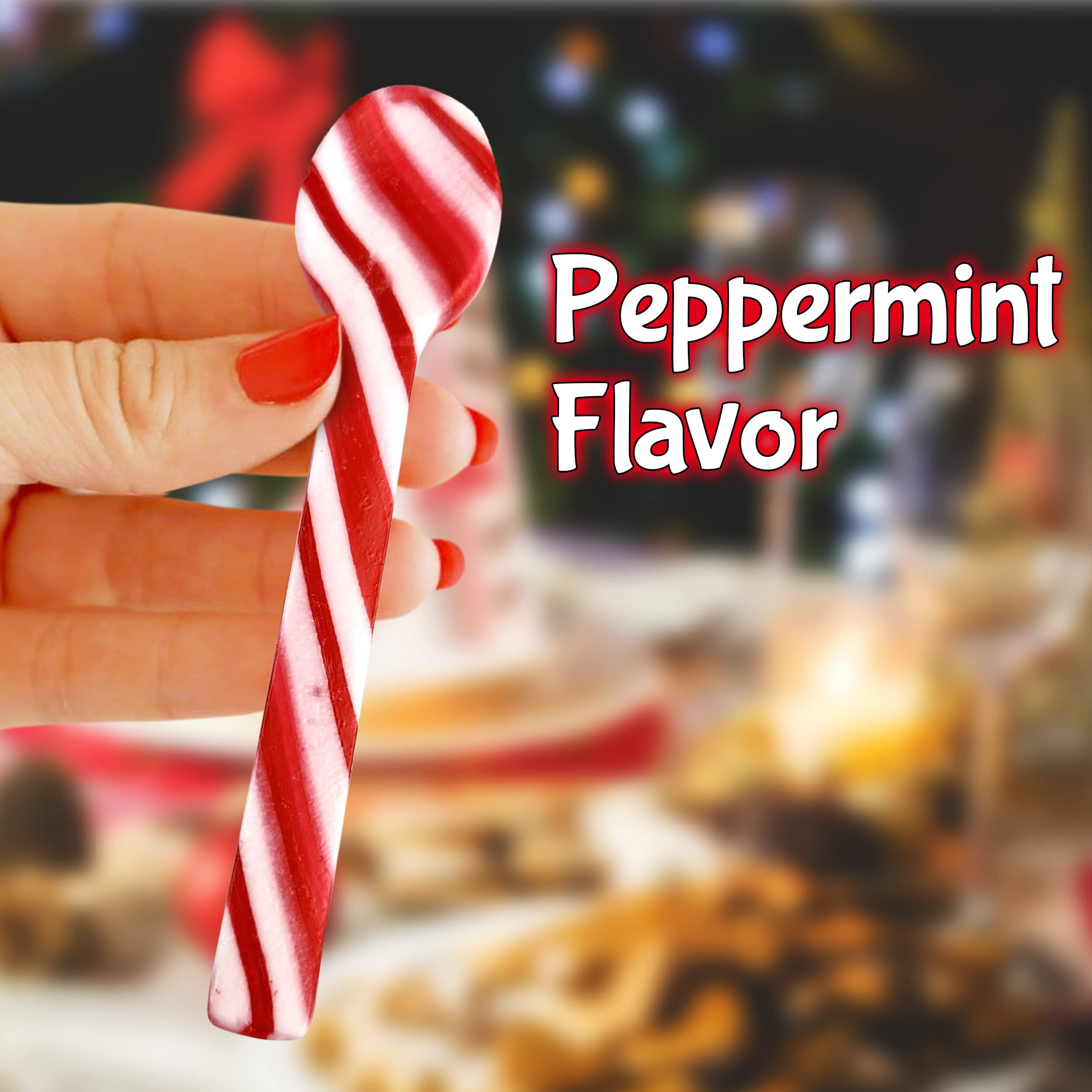 Peppermint Spoons Bulk - Pack Of 48 Stunning Candy Cane Spoons - Perfect Christmas Candy - Delicious And Colorful Peppermint Candy - Ideal For Hot Chocolate On Christmas Eve