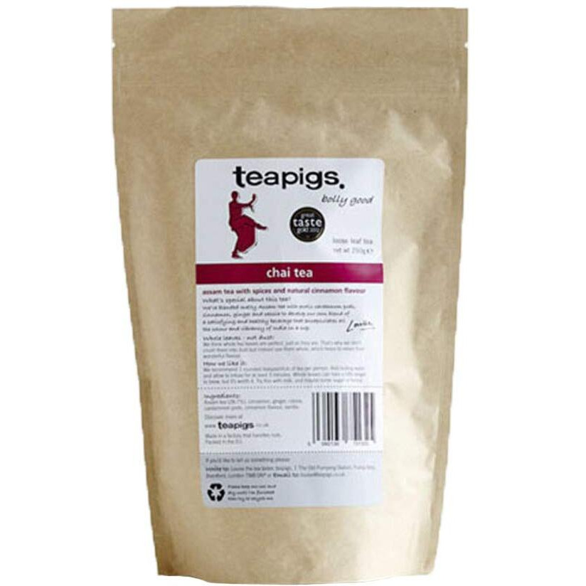Teapigs Loose Chai Tea, 250G, Robust Big Leaf Tea, Malty Assam, Cardamom, Cinnamon, Ginger Chai Loose Tea