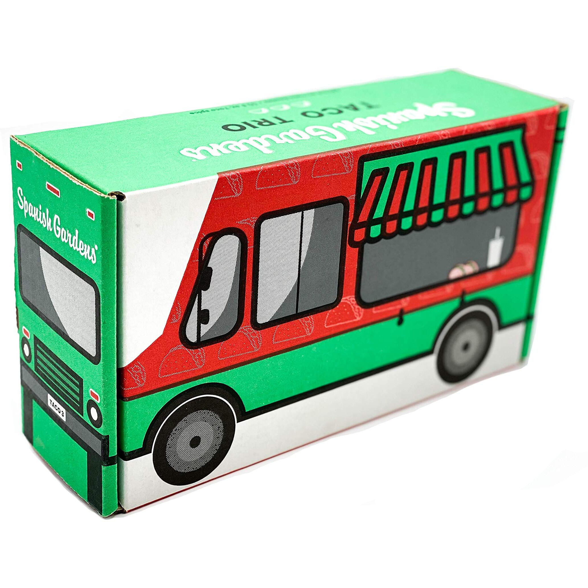 Spanish Gardens Taco Truck Trio - Mild Taco Sauce, Hot Taco Sauce, & Taco Seasoning For Authentic Mexican Food - Original Family Recipe For Tex Mex Food