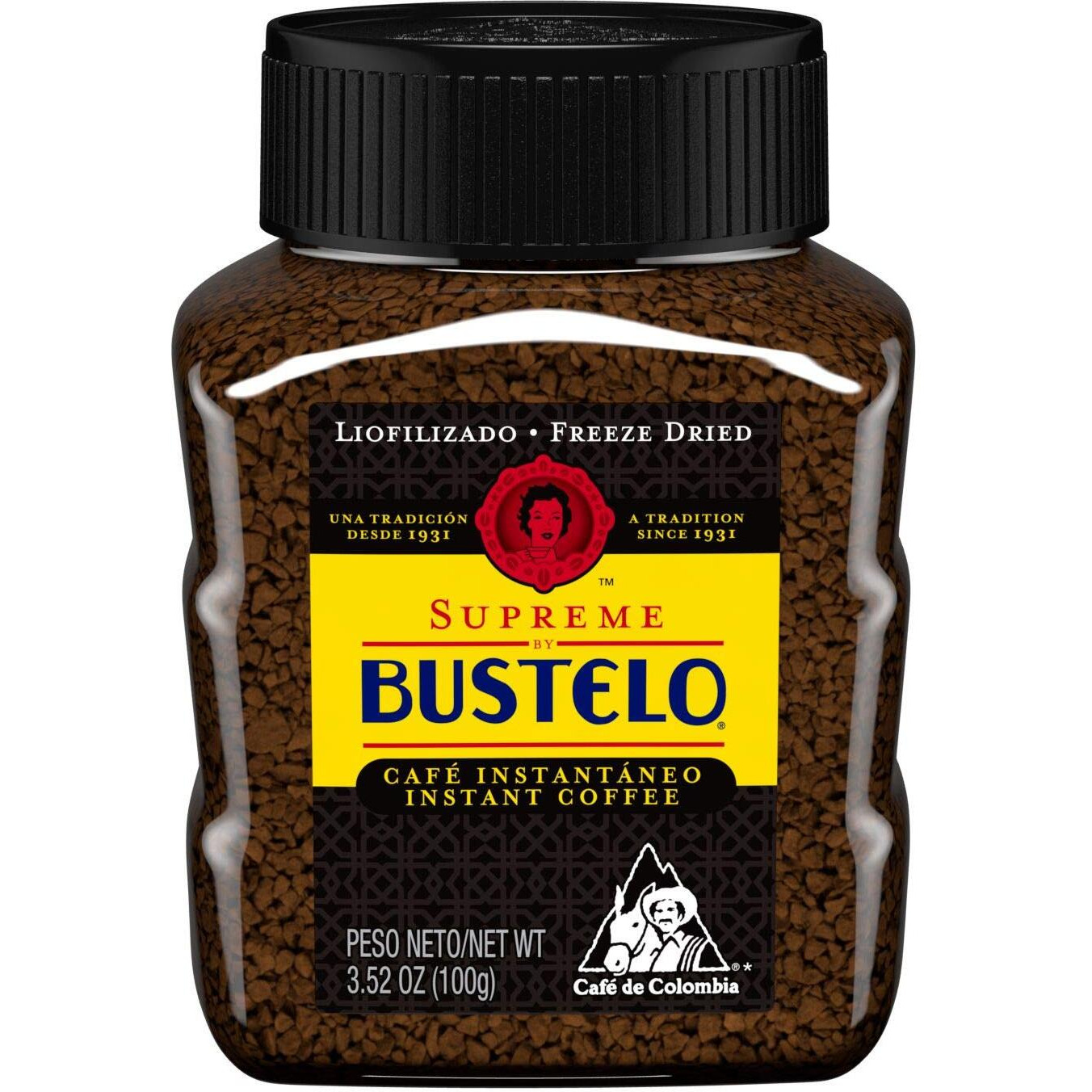 Supreme By Bustelo Freeze Dried Instant Coffee, 3.52 Ounces