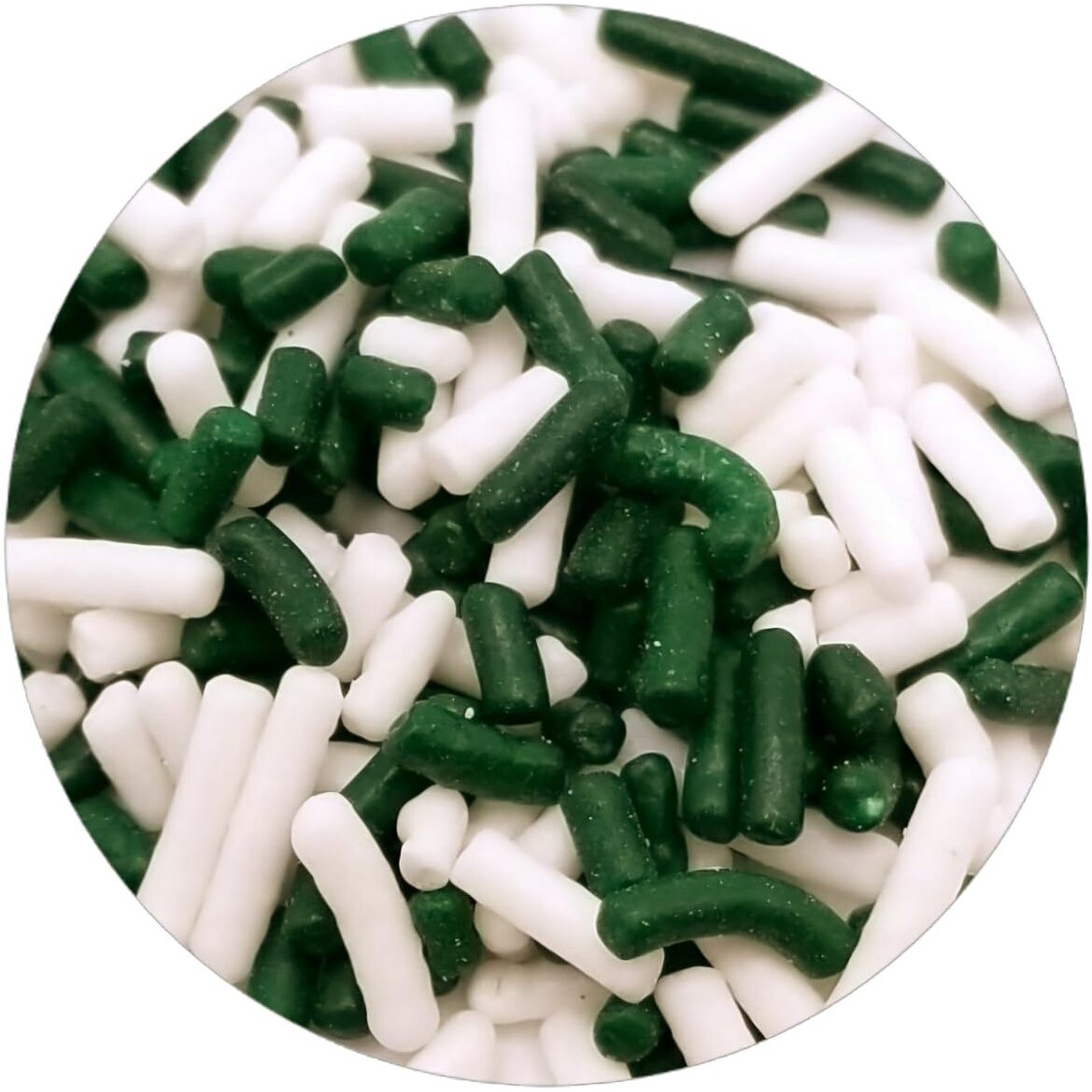 Ncs St. Patrick's Day Green And White Edible Jimmies Sprinkles, 8 Ounces - Great For Cupcakes, Cookies, Cakes, Cakes Pops, Donuts