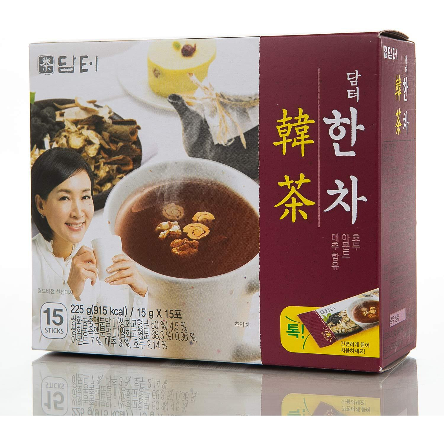 Damtuh Korea Traditional Han Tea Herbal Tea Single Serve 15G X 15 Sticks