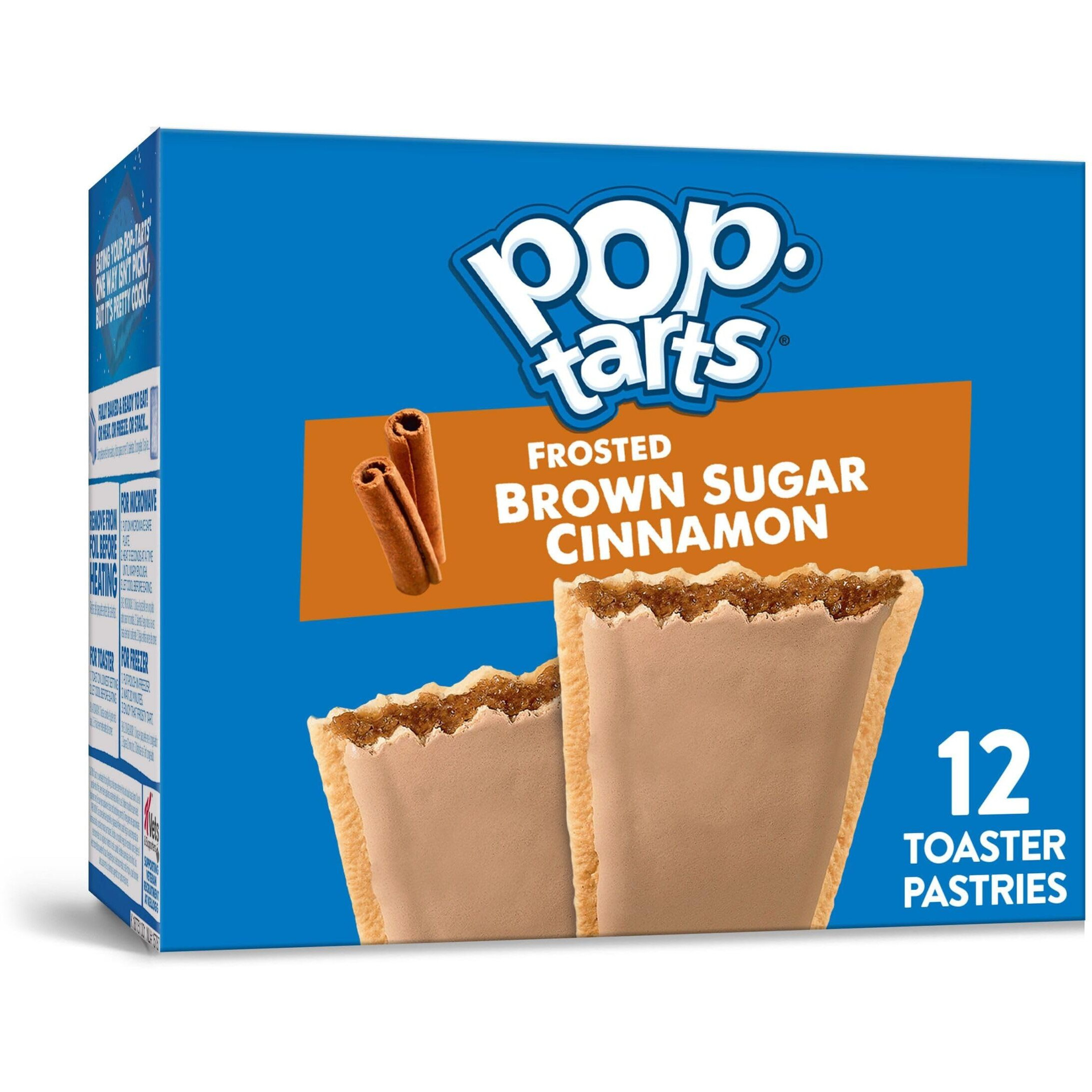 Pop-Tarts Toaster Pastries, Breakfast Foods, Kids Snacks, Frosted Brown Sugar Cinnamon, 20.3Oz Box (12 Pop-Tarts)