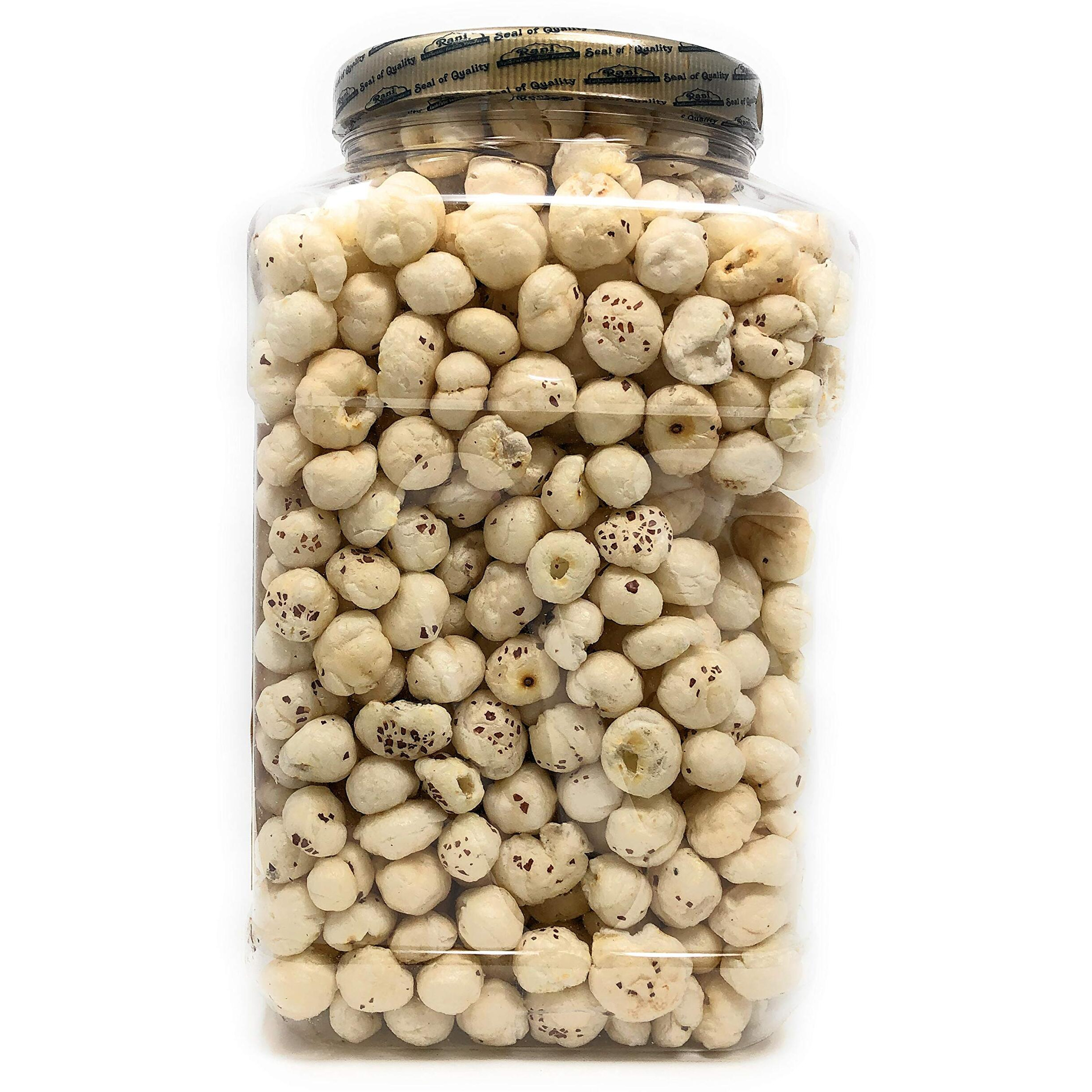 Rani Jumbo Phool Makhana (Fox Nut/Popped Lotus Seed) Plain Raw Uncooked 9.4Oz (270G) Pet Jar ~ All Natural | Vegan | No Colors | Gluten Friendly | Non-Gmo | Indian Origin