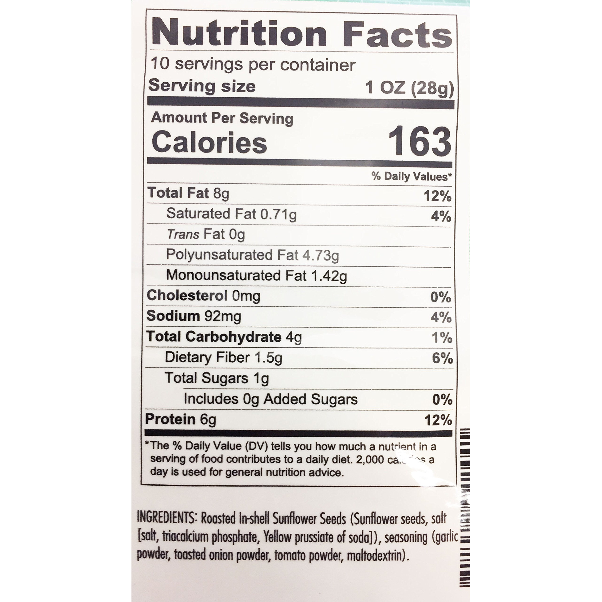 Bricktown Goods Roasted Garlic Flavored Sunflower Seeds - Boldly Seasoned And Roasted In-Shell Sunflower Seeds - 8 Oz Total