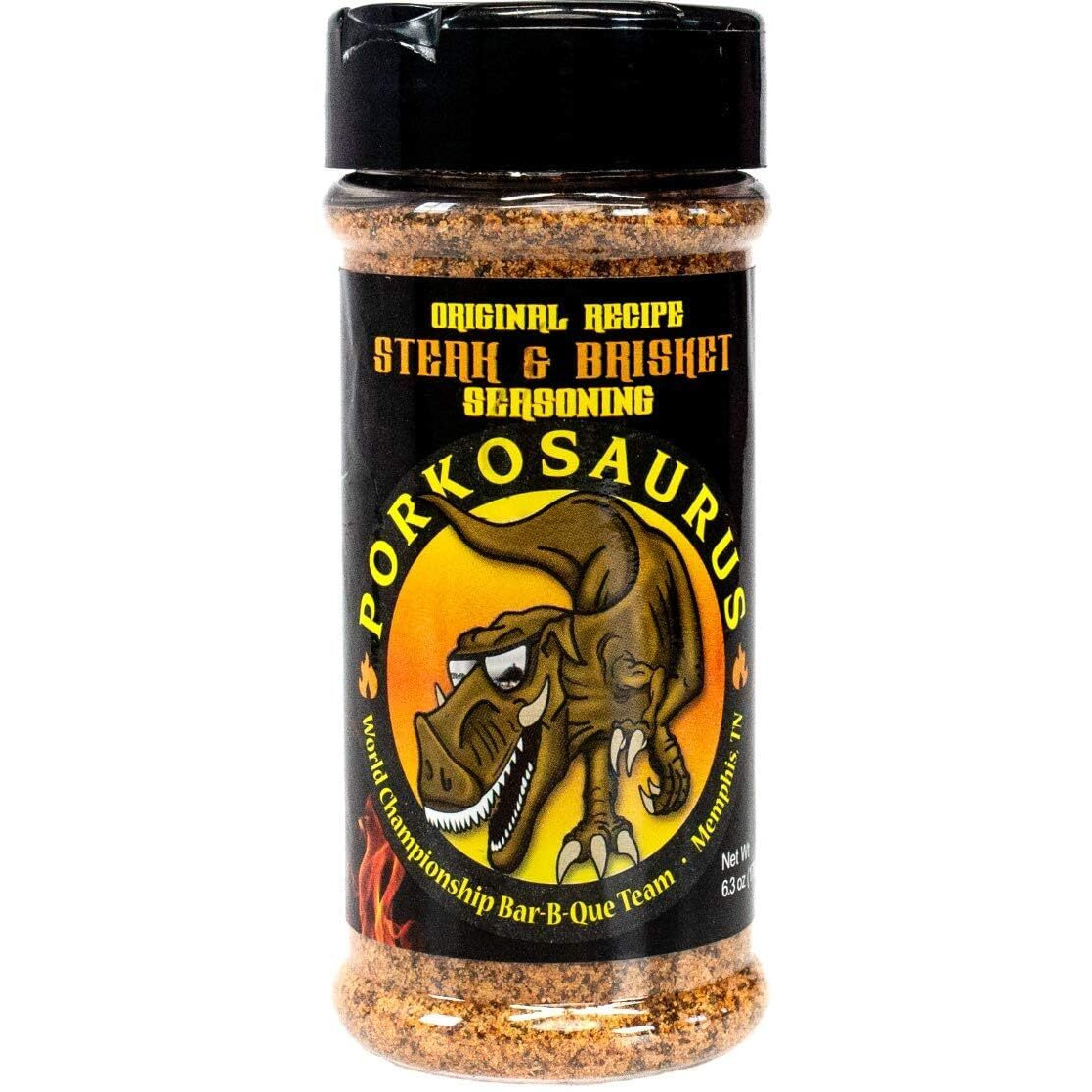 Porkosaurus Brisket & Steak Seasoning Blend (6.3 Oz) - World Champion Dry Rubs For Smoking And Grilling - Spices For Smoking