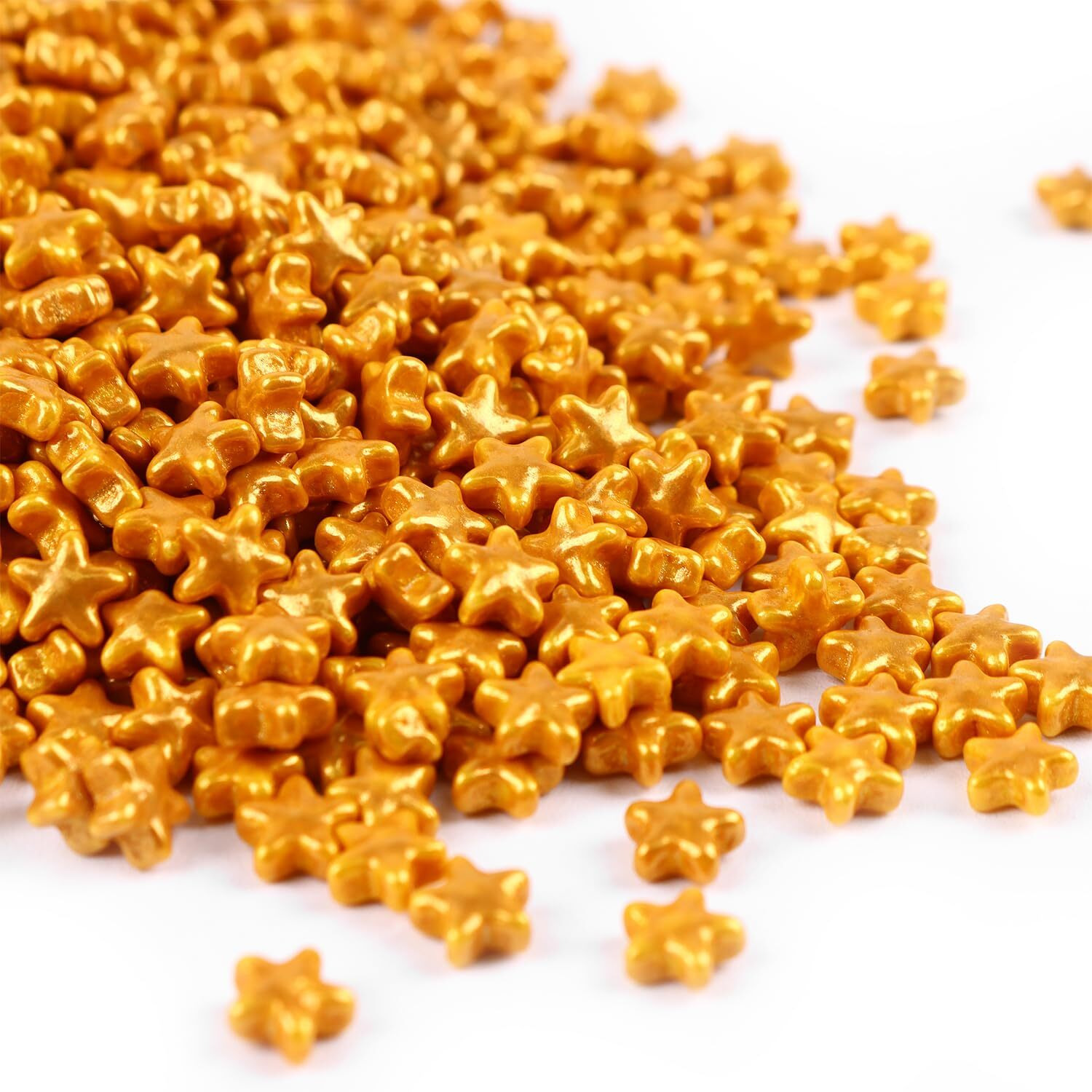 Cobakey Gold Star Sprinkles For Cake Sprinkles, Edible Stars Sprinkles For Cupcakes Toppers, Gold Sprinkles 3.5Ounce Sugar Pearl Ice Cream, Candy, Cookie Decorations For Wedding Party Celebrations