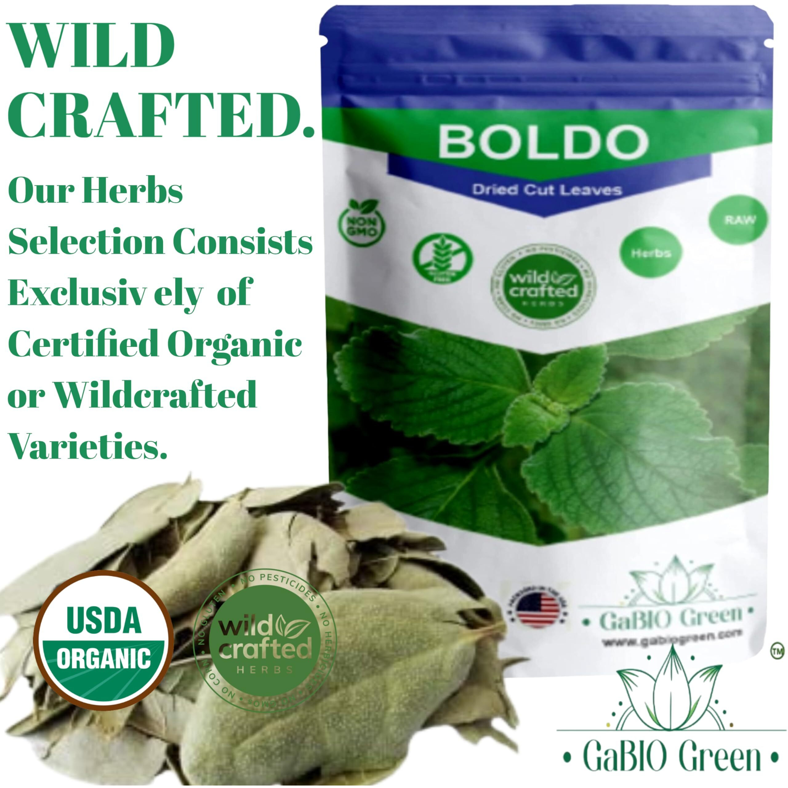 Boldo Dried Leaves, (3Oz/85 Gr) Whole Boldo Leaf, 100% Natural Detox, Hojas De Boldo, Peumus Boldus Herbal Tea, Boldo Tea, Packaged In The Usa (3Oz)
