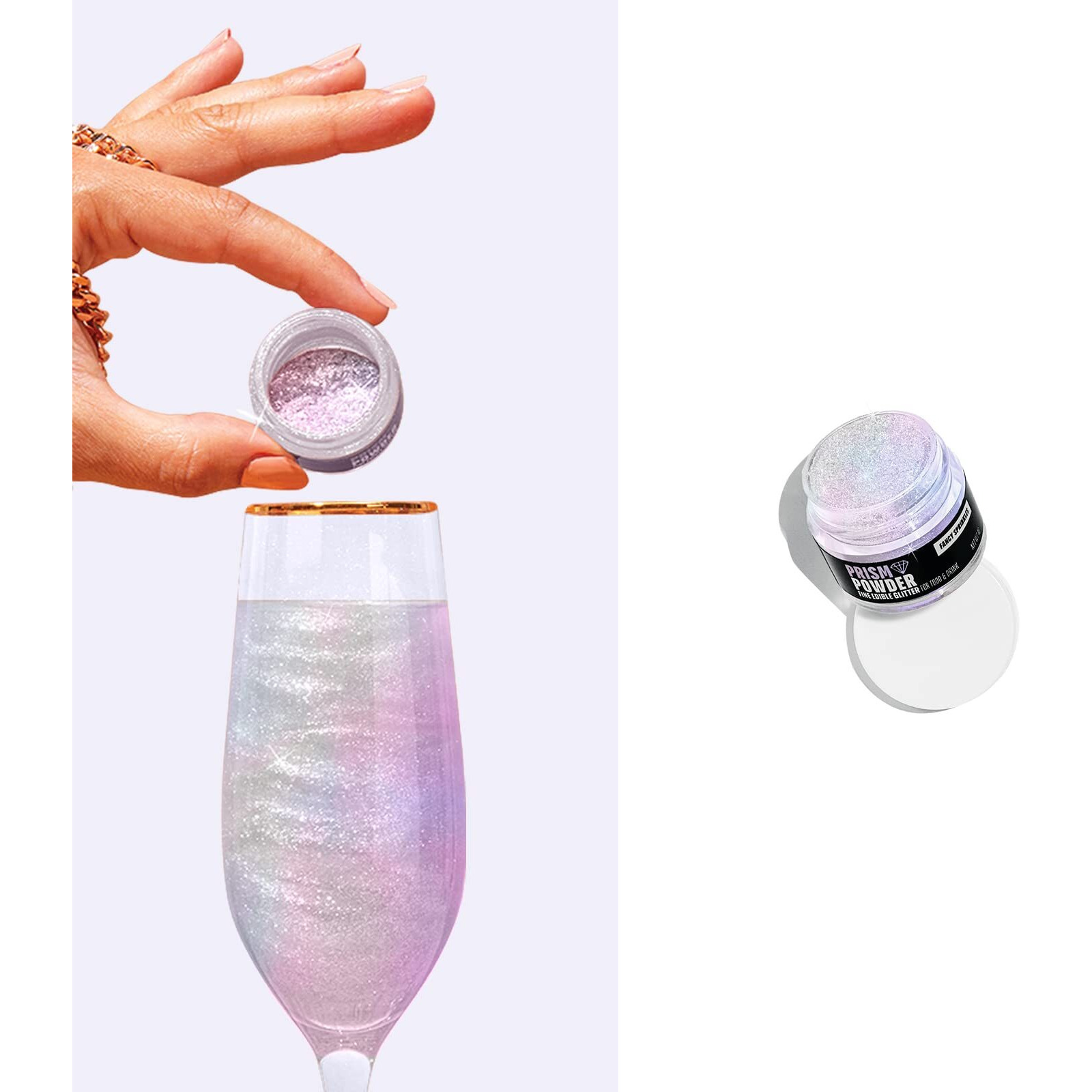 Fancy Sprinkles Premium Edible Glitter, 100% Edible Glitter For Sparkling Food & Drinks No Taste Or Texture (4G, Moonstone Iridescent)