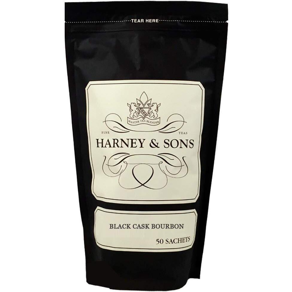 Harney & Sons Black Cask Bourbon, Bourbon, Vanilla & Caramel, Bag Of 50 Sachets