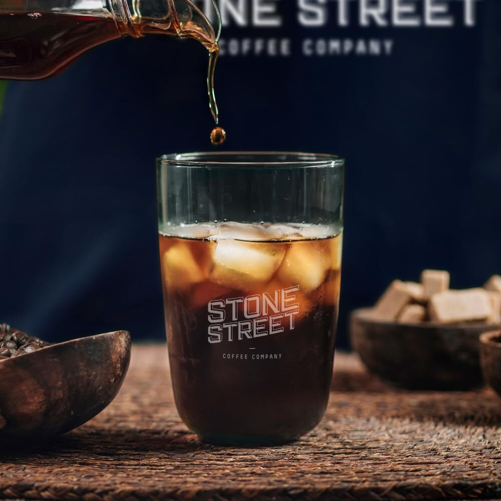 Stone Street Cold Brew Coffee, Strong & Smooth Blend, Low Acid, 100% Arabica, Gourmet Coffee, Whole Bean, Dark Roast, Colombian Single Origin, 5 Lb